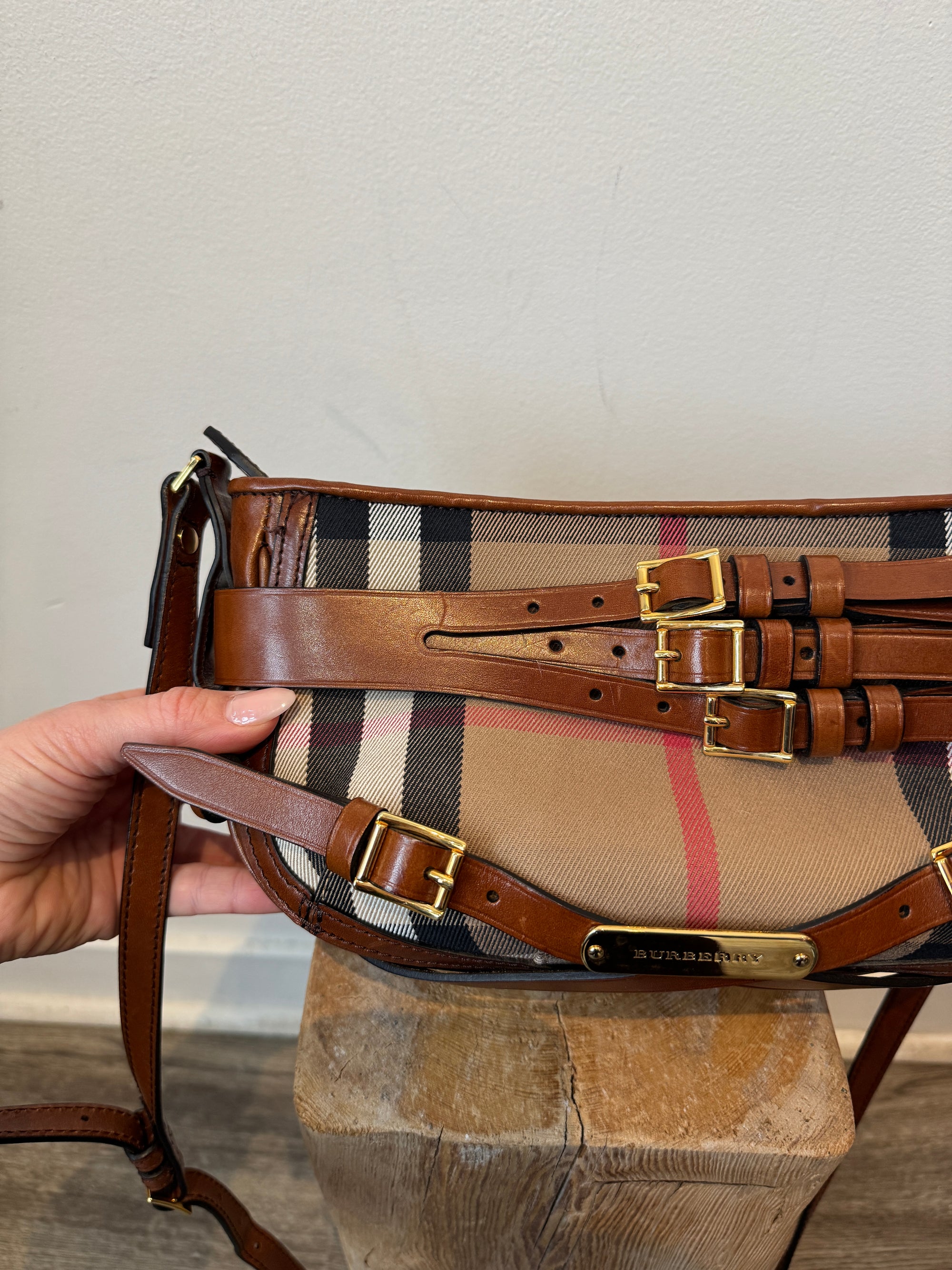Burberry Bridle House Check Crossbody Bag