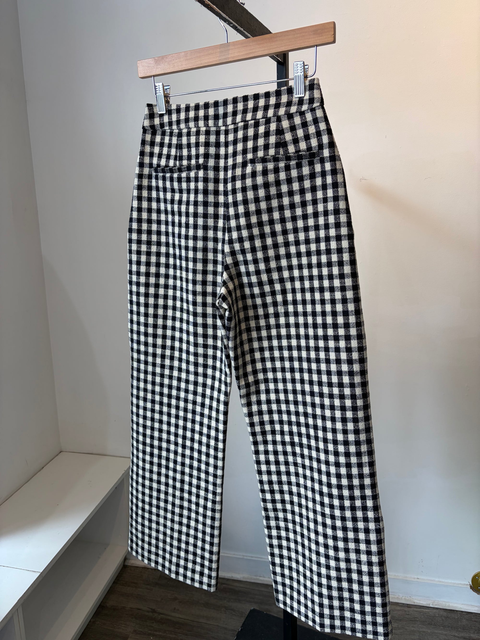 Sézane Martin Crop Trousers,  Black White, 34