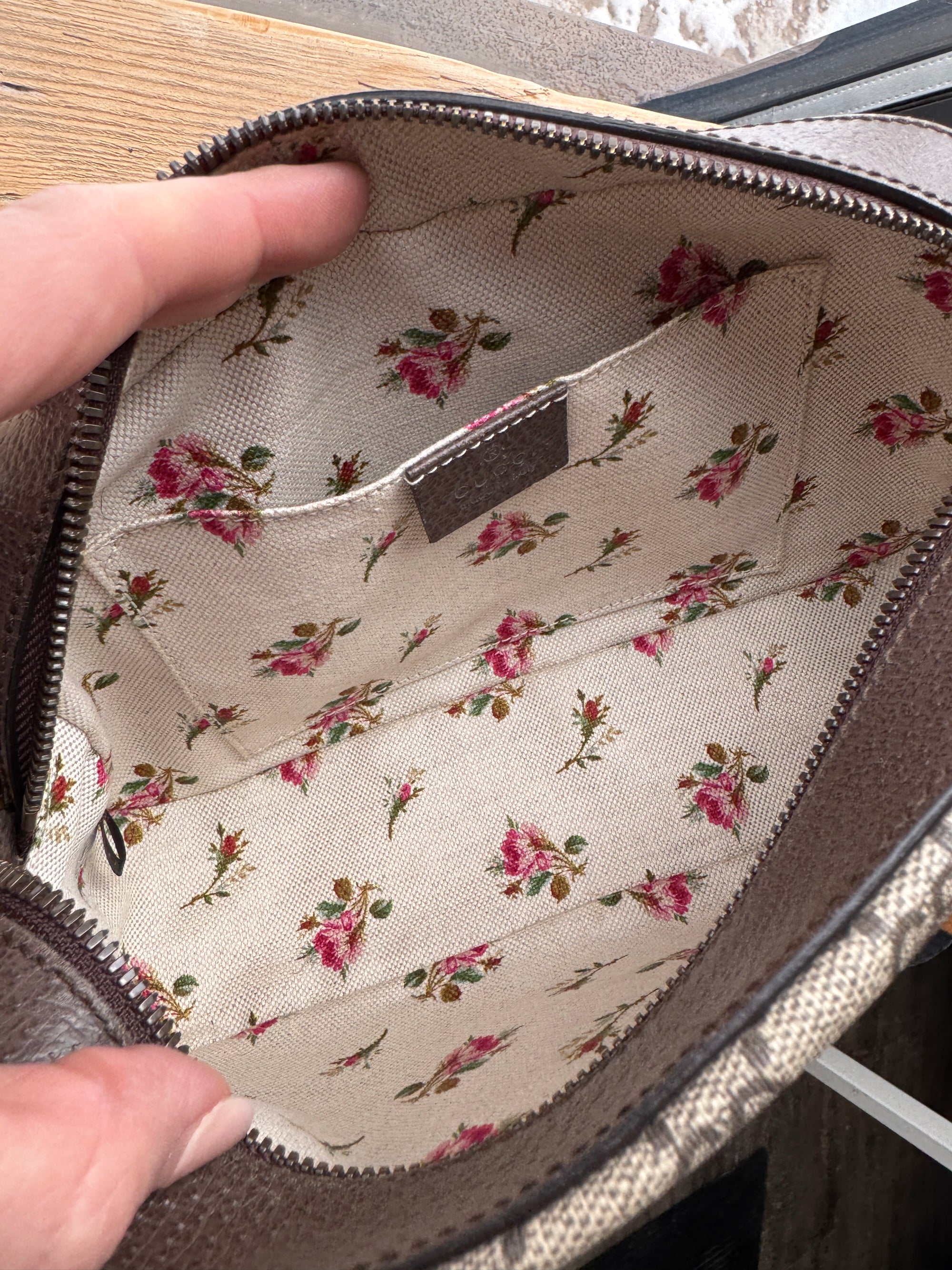 Gucci Neo Vintage GG Supreme Shoulder Bag,  Monogram Brown