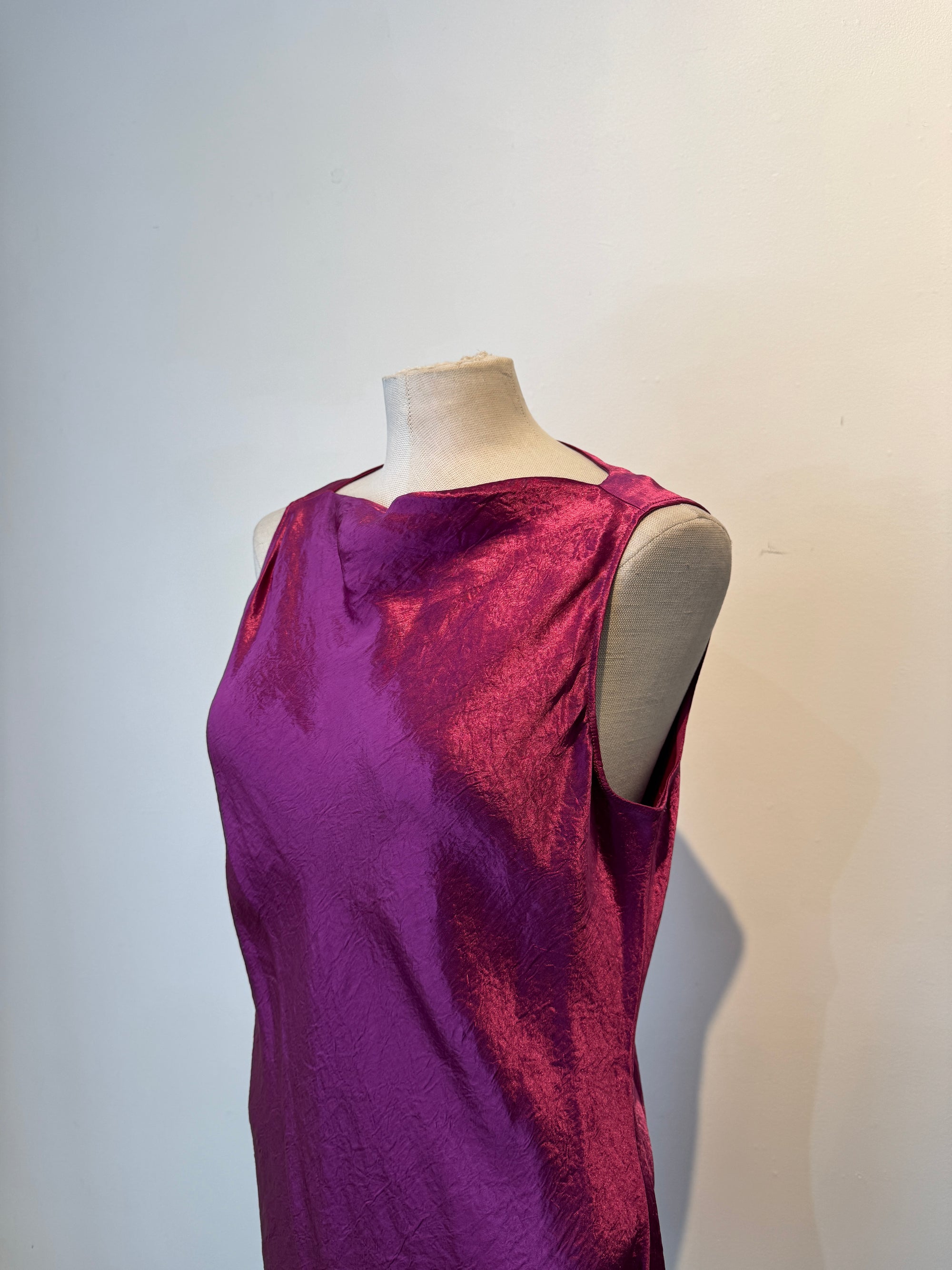 Banana Republic NWT Boat Neck Mini Dresses Magenta, Medium