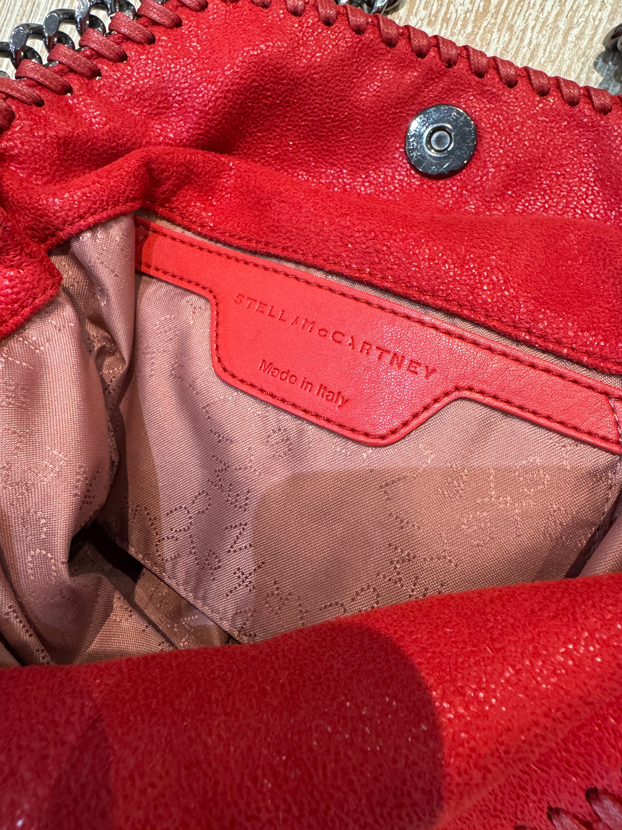 Stella McCartney Falabella Mini Tote, Cherry Red