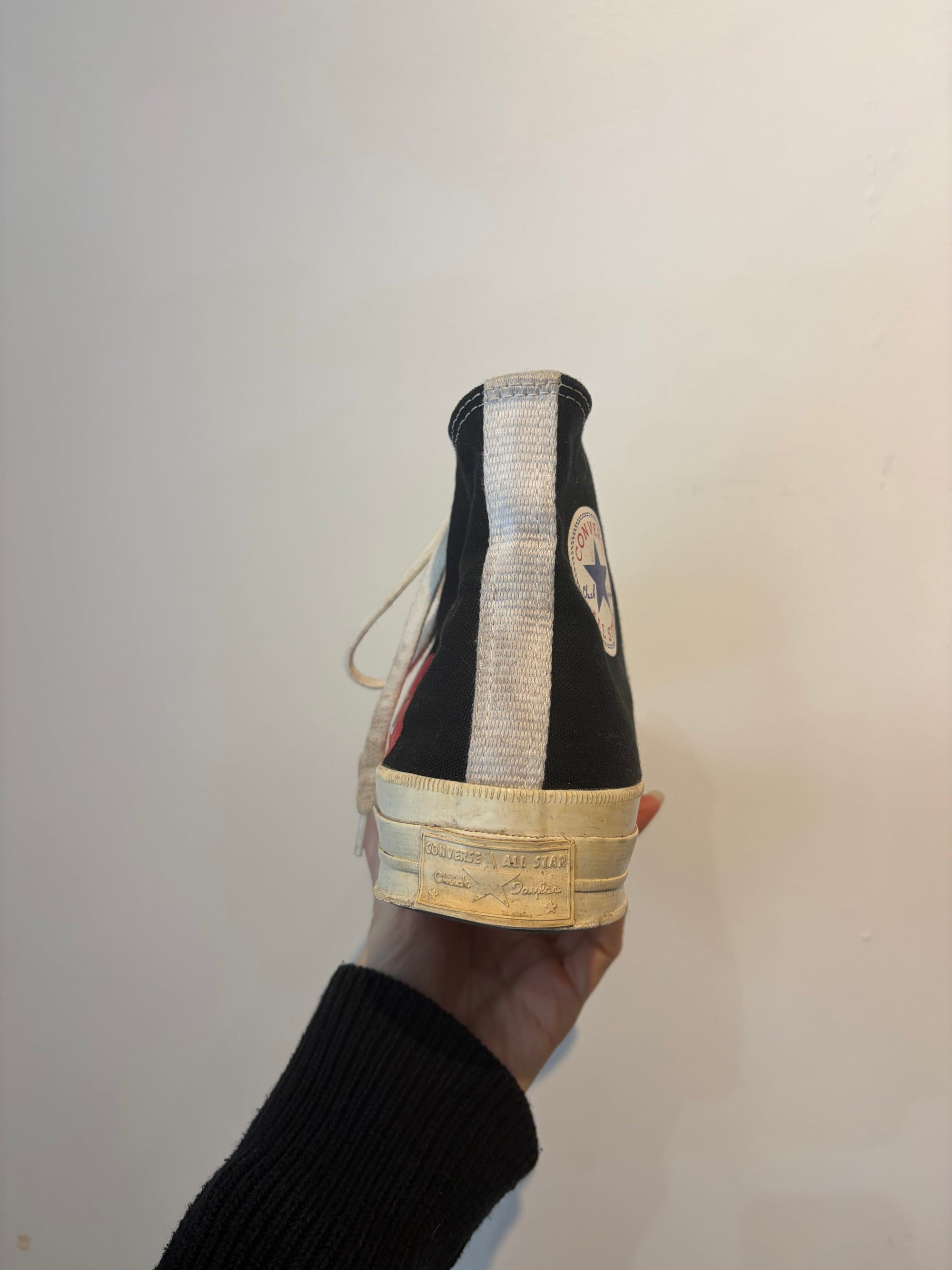 Comme des Garcons x Converse Big Heart High Top, Footwear Black, 8 M/ 10 W