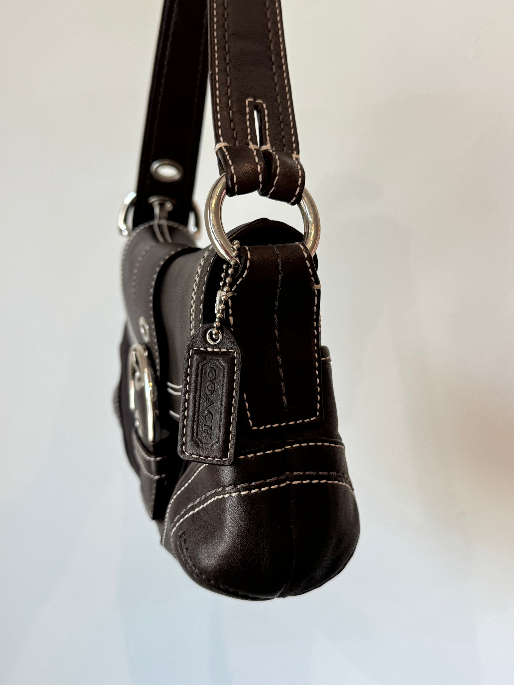 Coach Vintage Leather Soho Handbags Brown