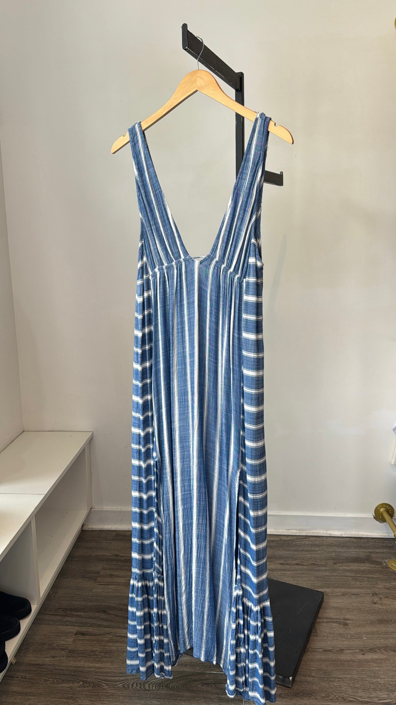 L Space maxi dress striped, Blue, Medium