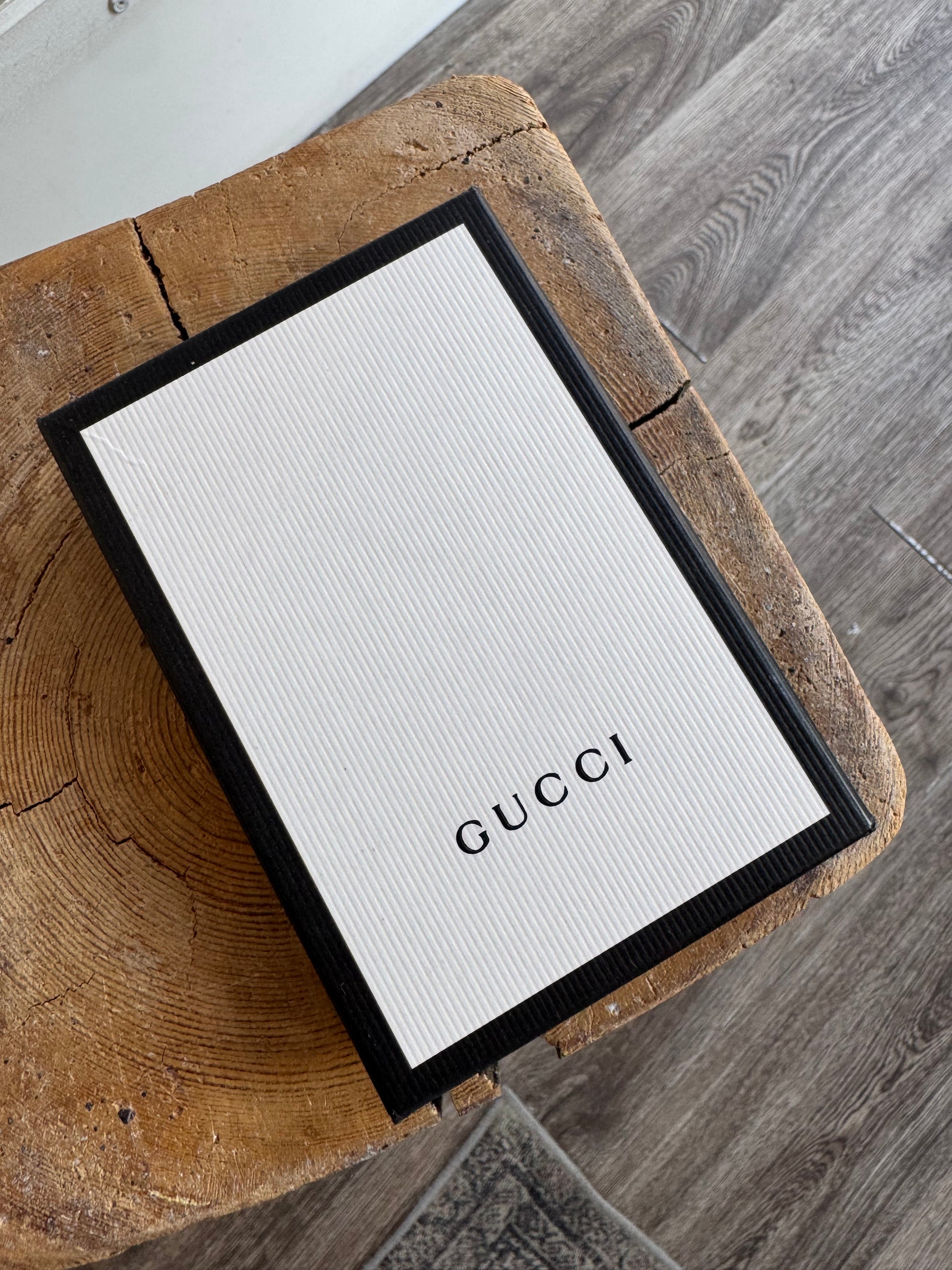 Gucci Zumi Pebbled Leather Cardholder, Burgundy