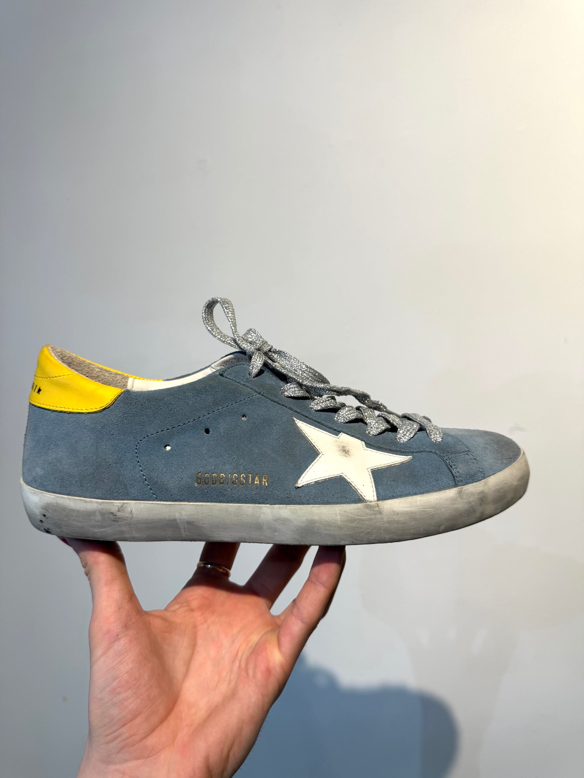 Golden Goose Super-Star Sneakers, Blue, 10W