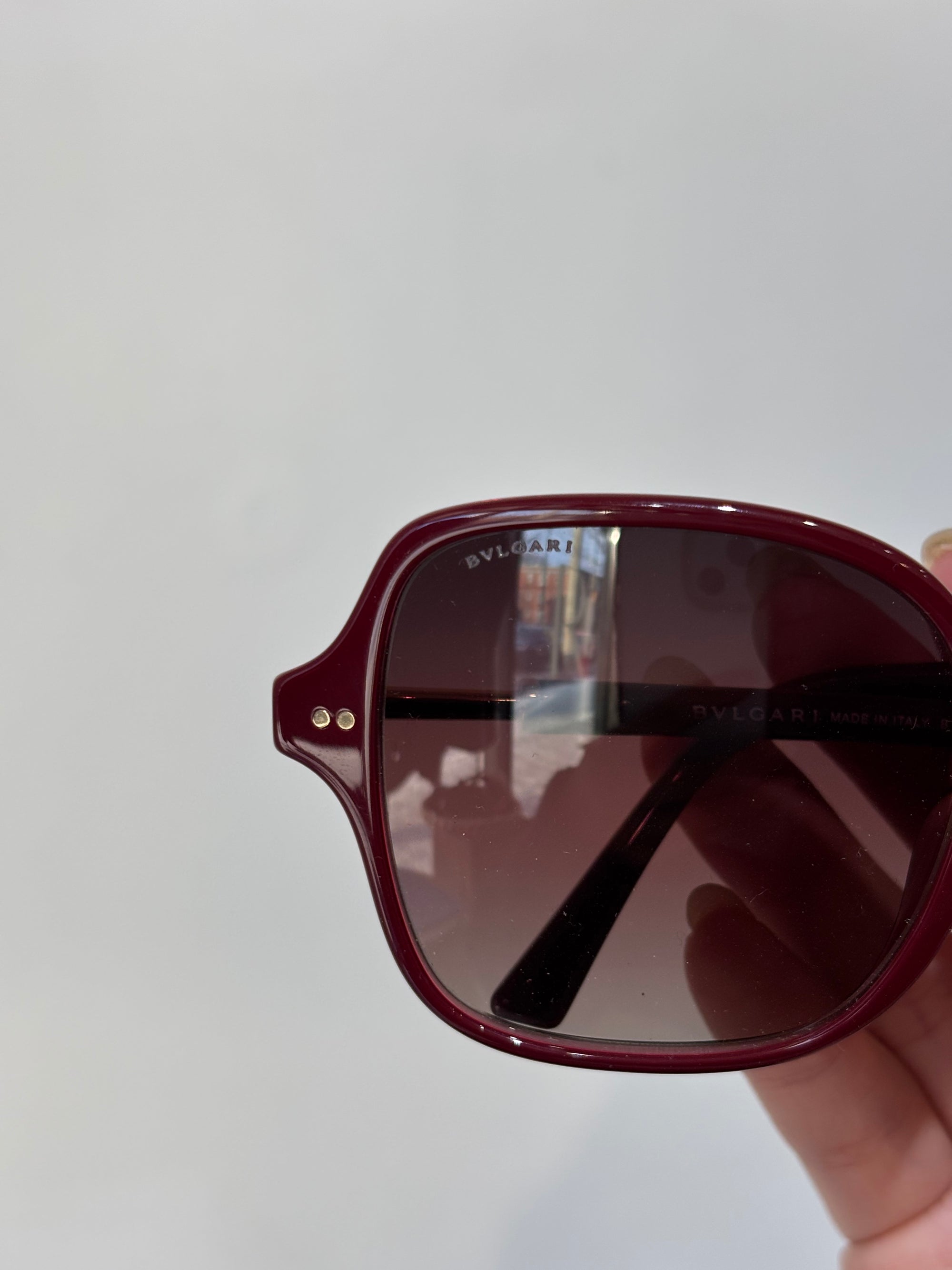 Bvlgari Sunglasses, Burgundy