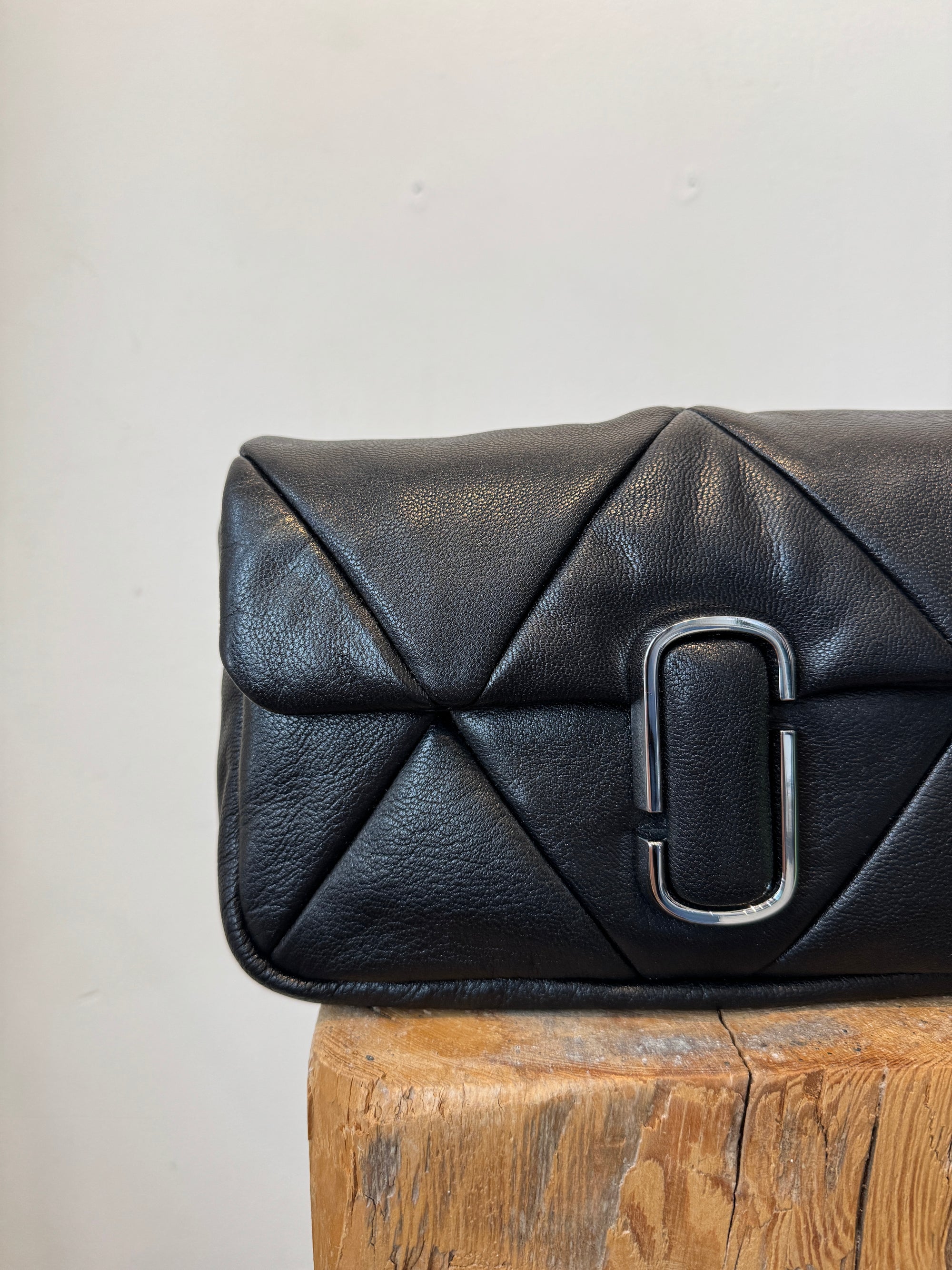 Marc Jacobs The Puffy Quilted J Shoulder Bag, Black