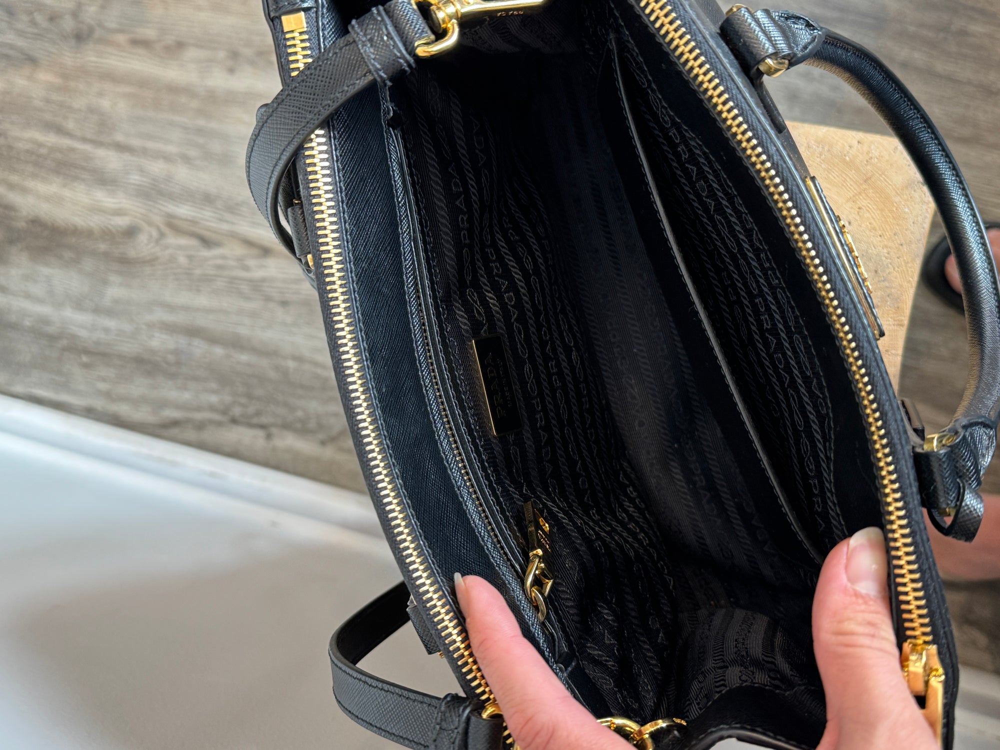 Prada Black Small 2017 Galleria Tote