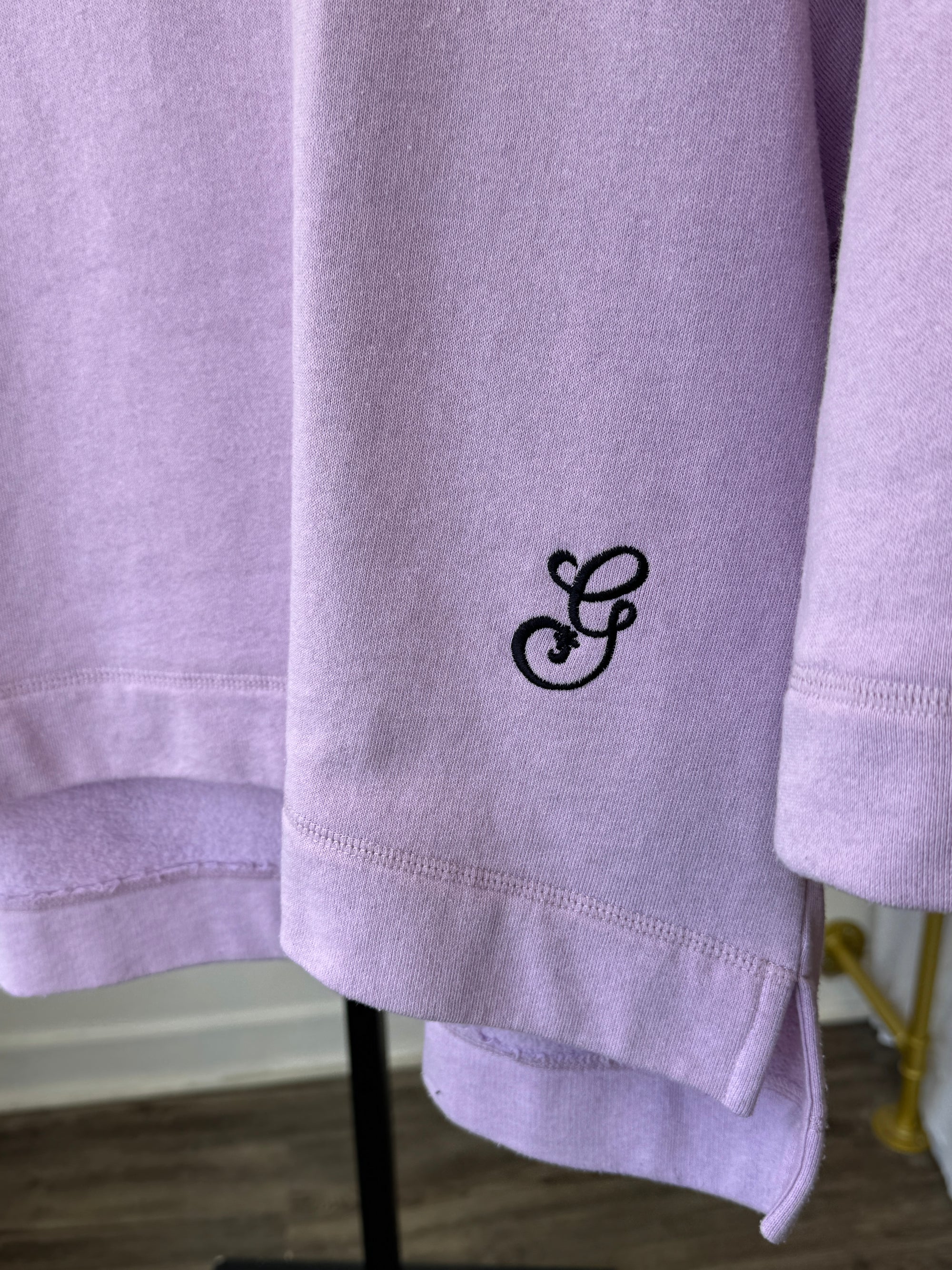 Ganni G 3/4 Sleeve Sweatshirt Purple, S/M