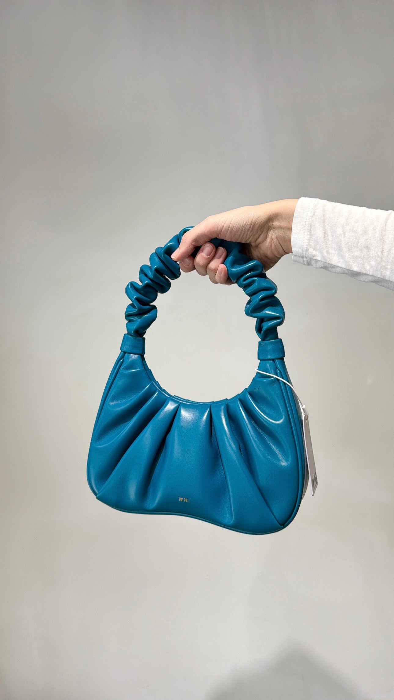 JW PEI teal mini Gabbi ruched hobo handbag