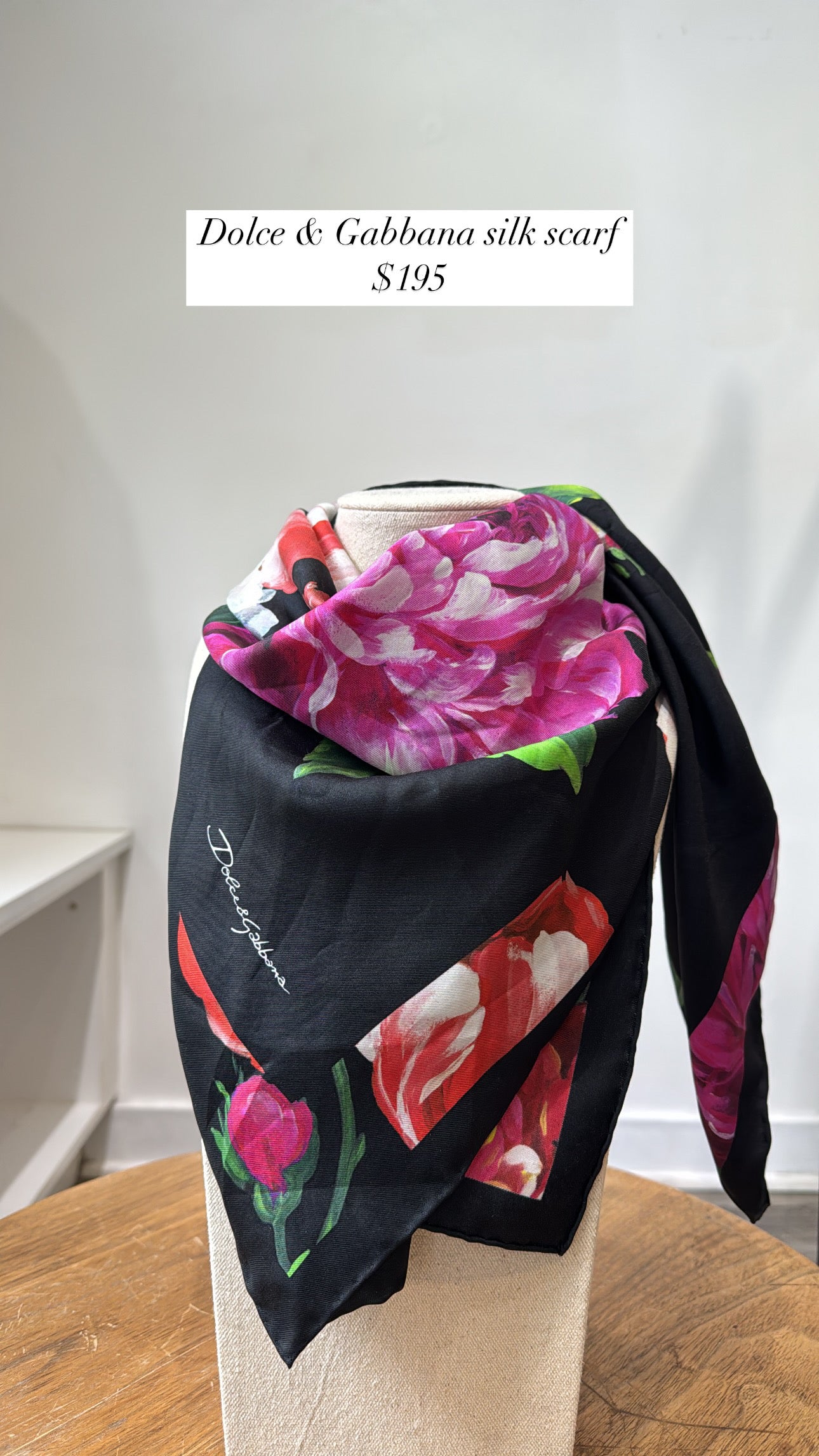 Dolce & Gabbana floral silk scarf