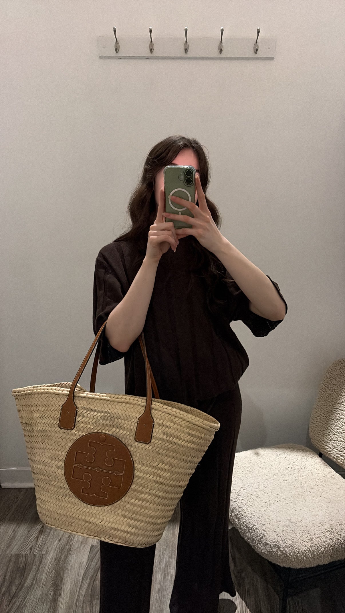 Tory Burch Large Ella Tote Bag, Rattan