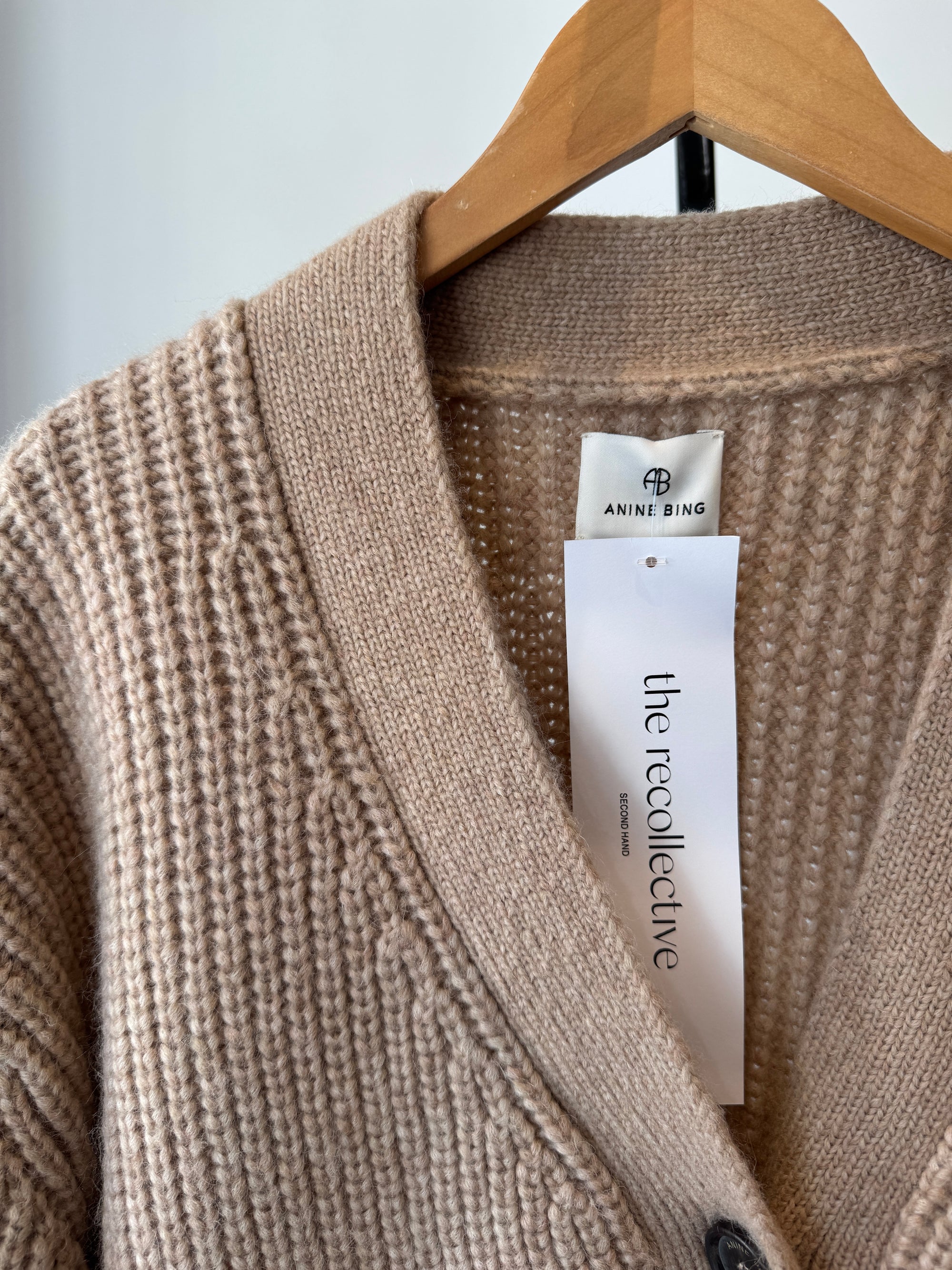Anine Bing Knit Cardigan Camel, XS