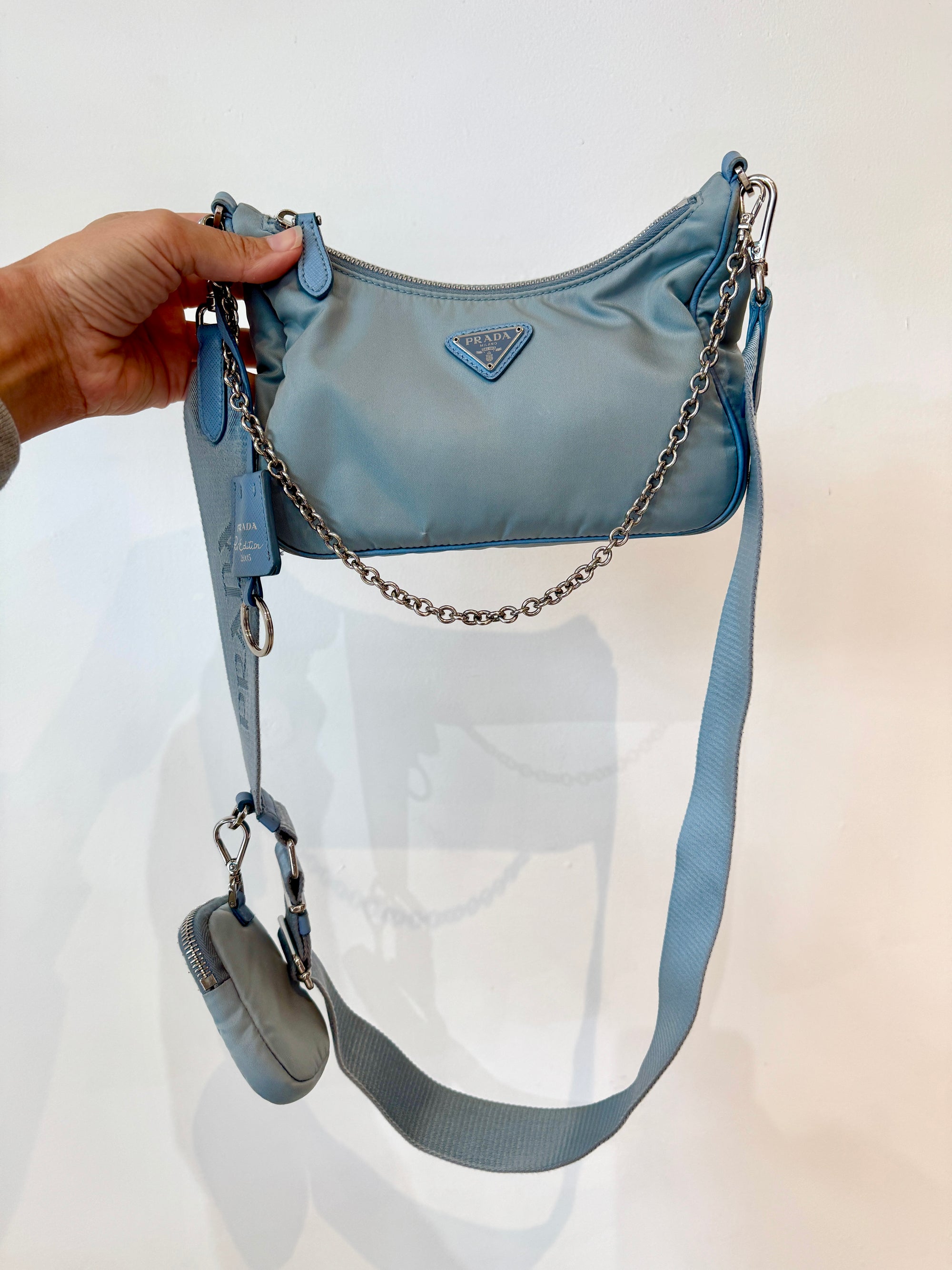 Prada Tessuto Re Edition 2005 nylon crossbody bag, Blue