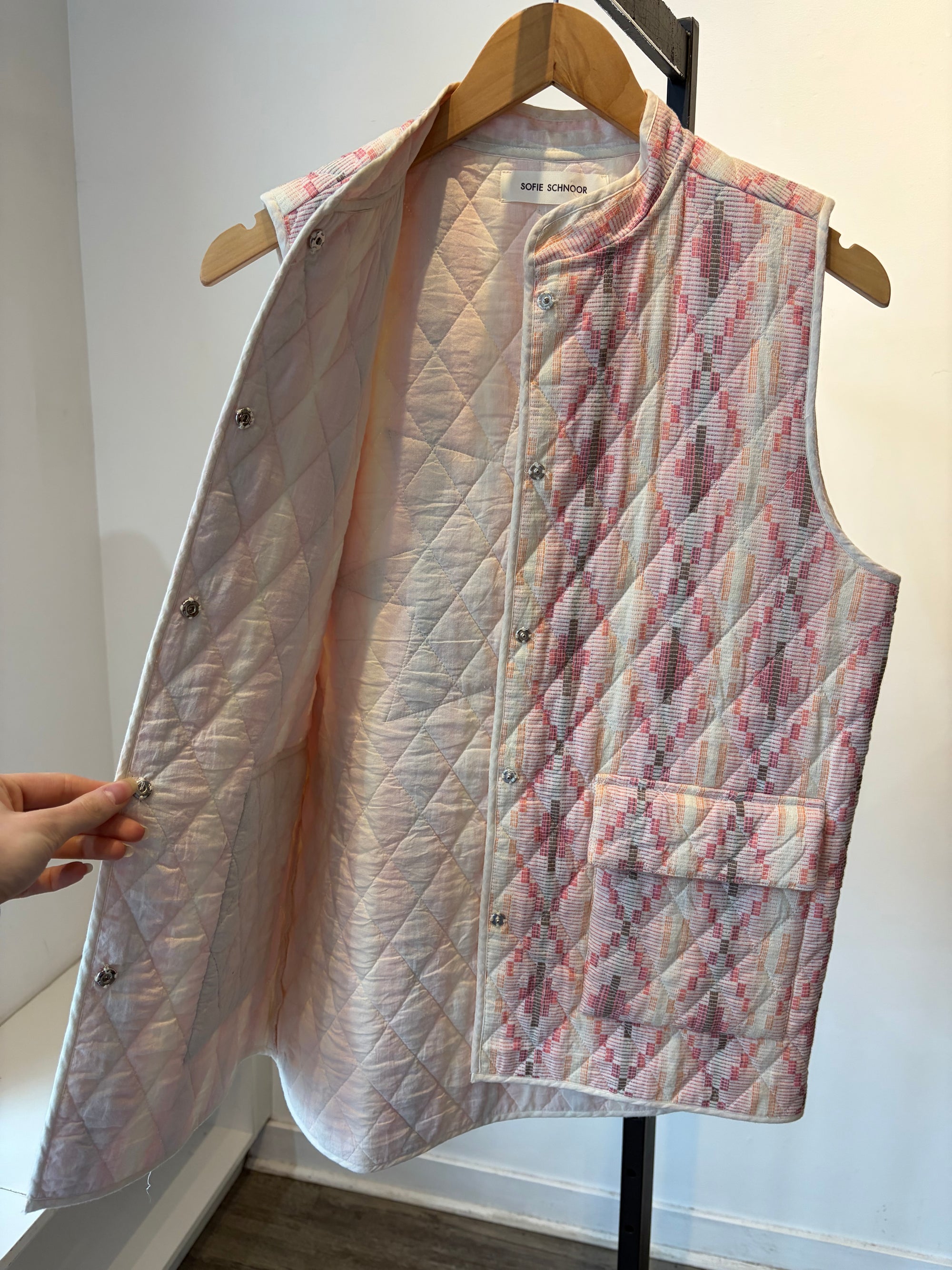 Sofie Schnoor quilted vest, Pink, Small