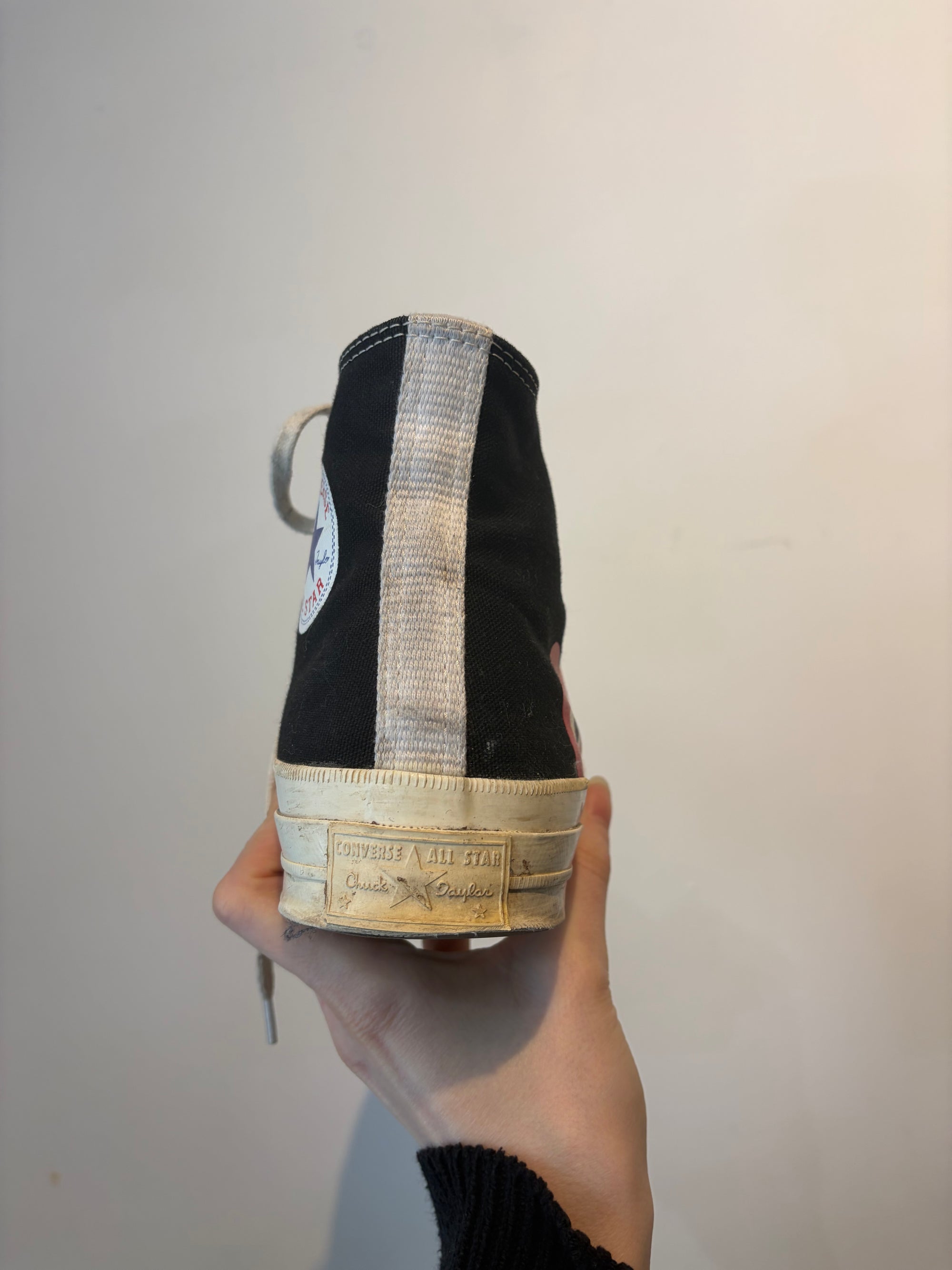 Comme des Garcons x Converse Big Heart High Top, Footwear Black, 8 M/ 10 W