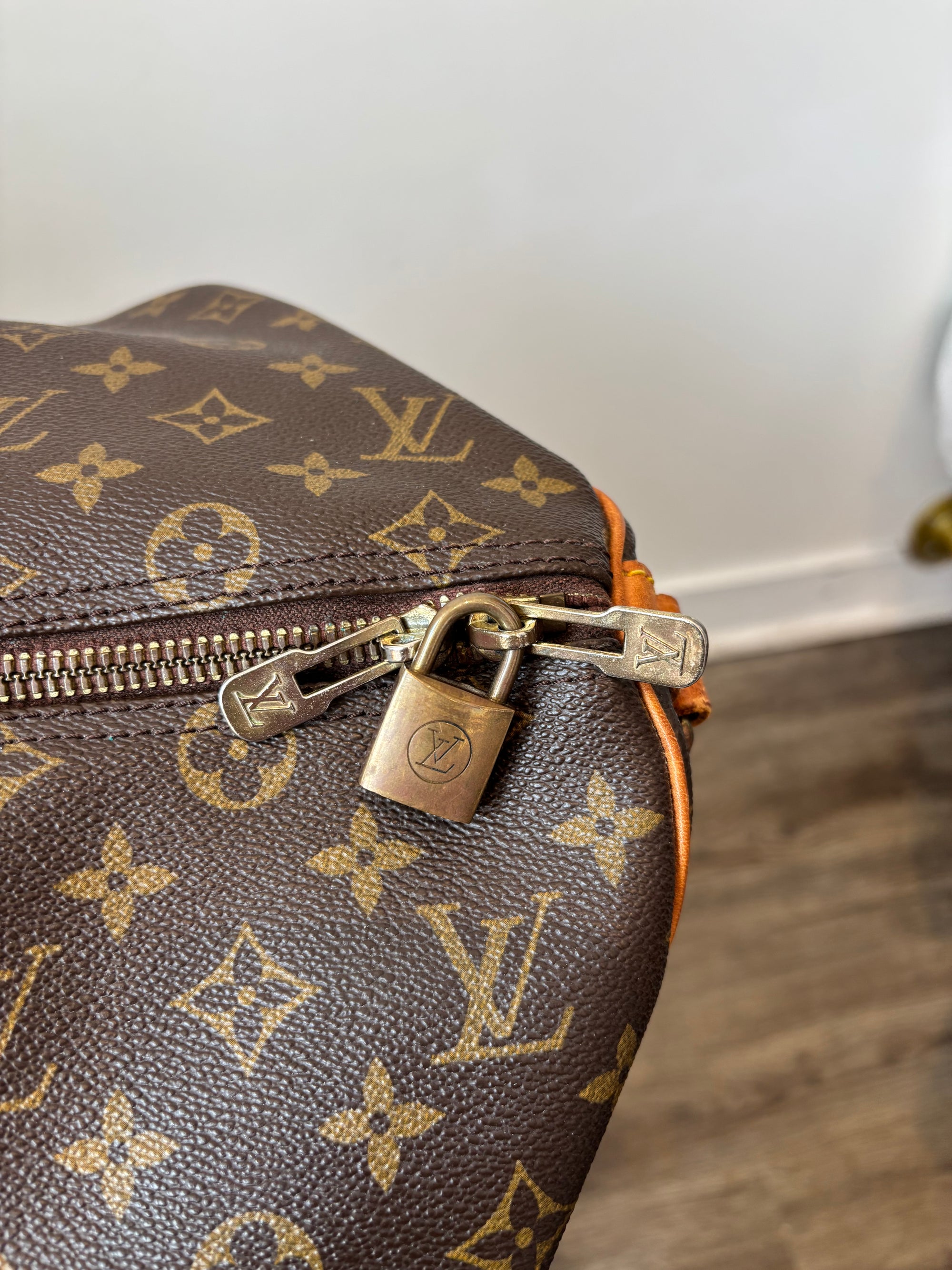 Louis Vuitton Brown Monogram Vintage Keepall 45