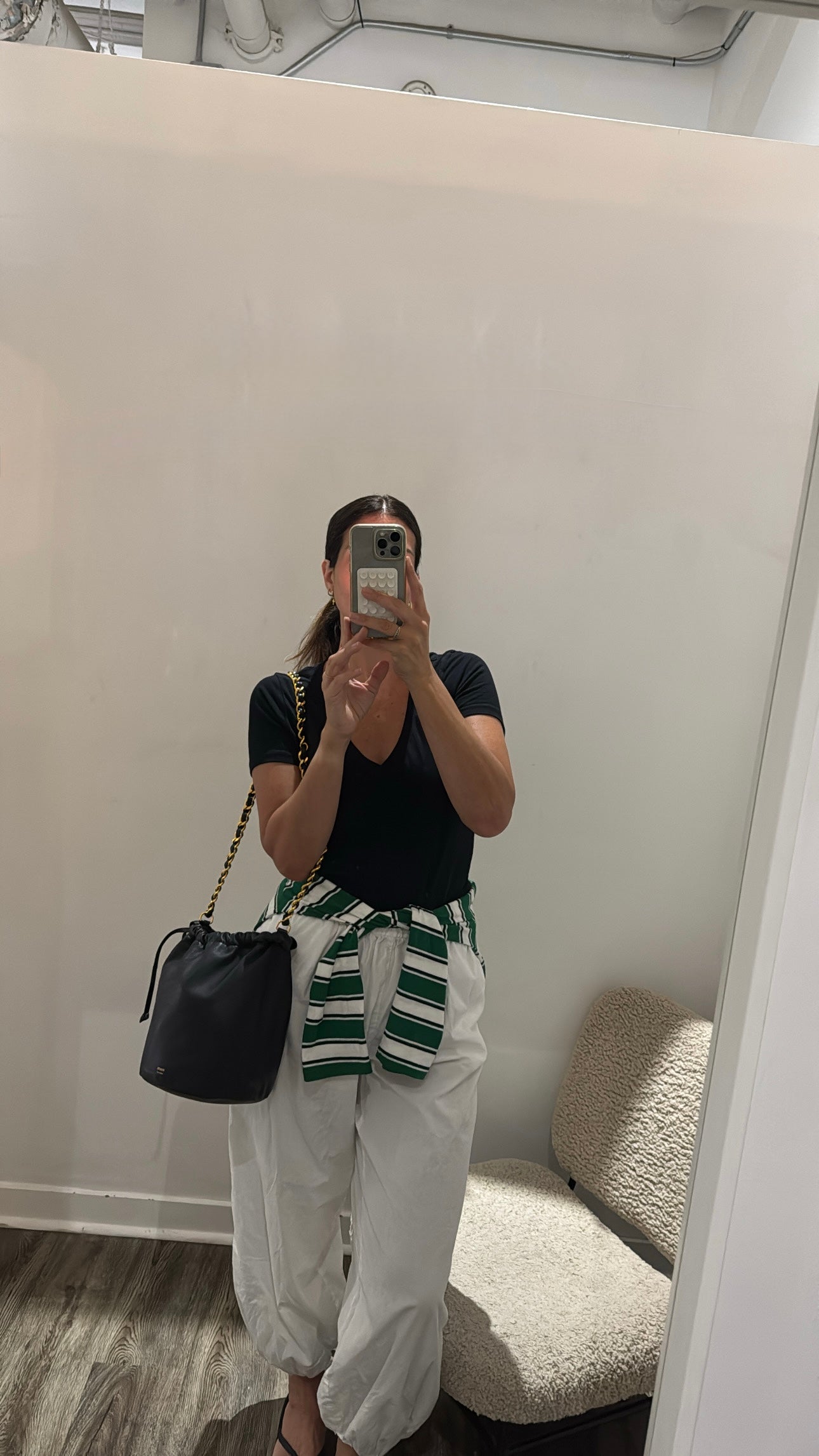 Khaite Medium Aria Bucket Bag, Black
