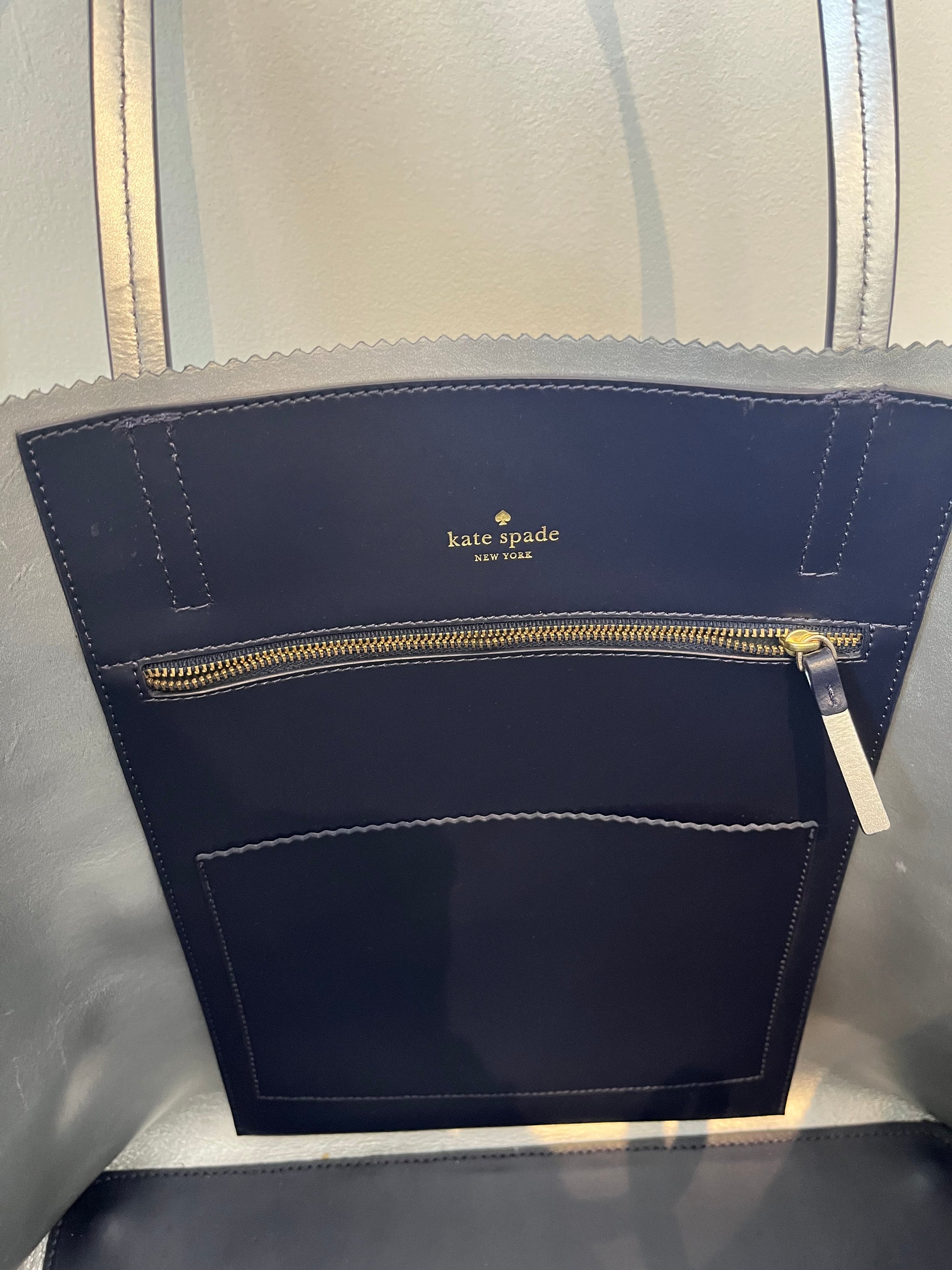 Kate Spade Leather Constellation Large Tote Bag, Navy