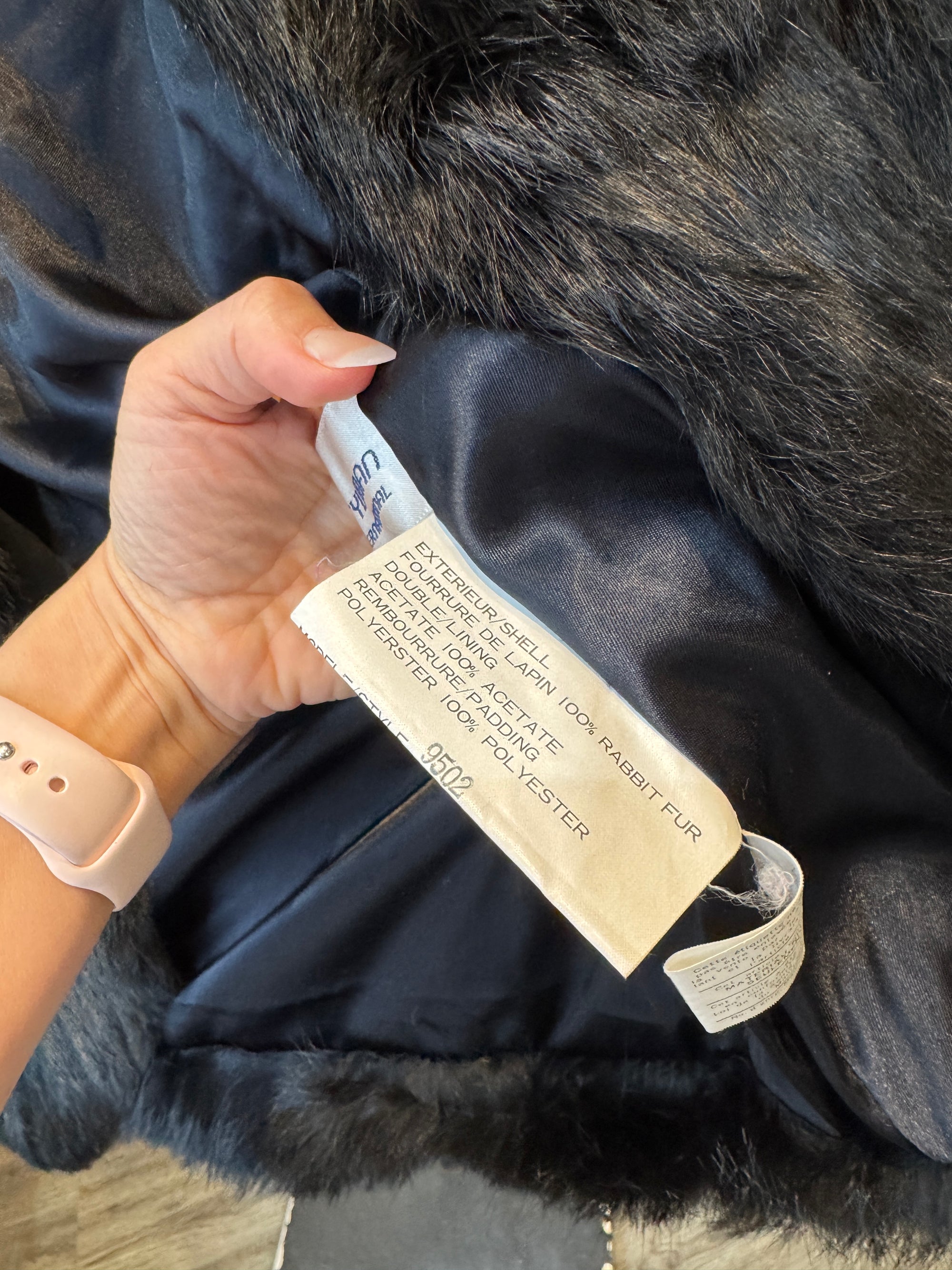 Stylman International Vintage Fur Coat, Black, Large