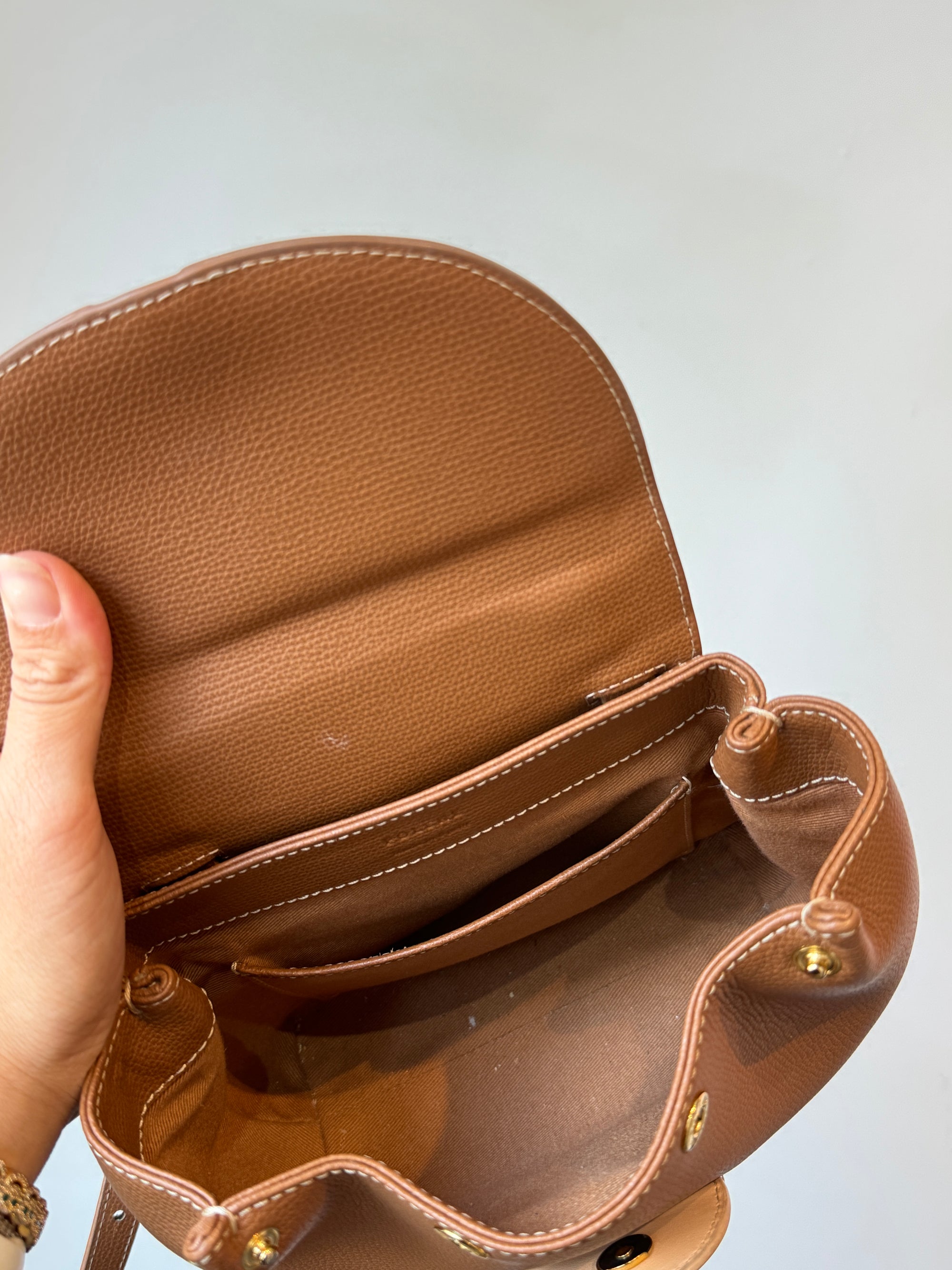 Polène Numero Un Nano Handbag, Camel