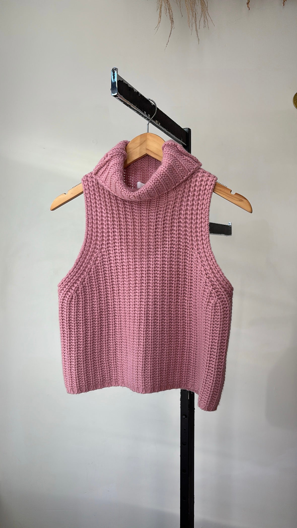 Sablyn knit sleeveless sweater, Pink, Small