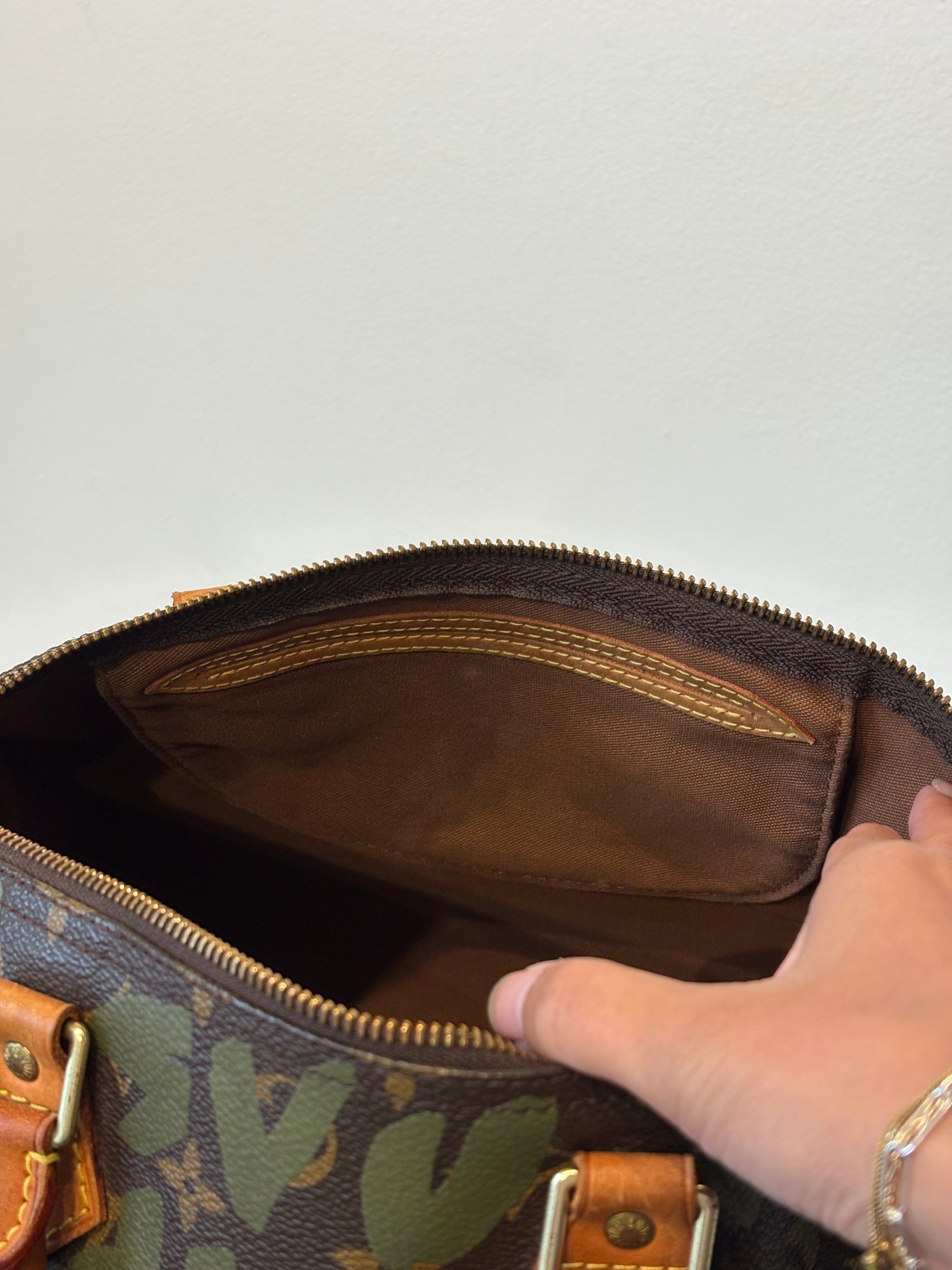 Louis Vuitton x Stephen Sprouse 2001 Speedy 30, brown/dark green
