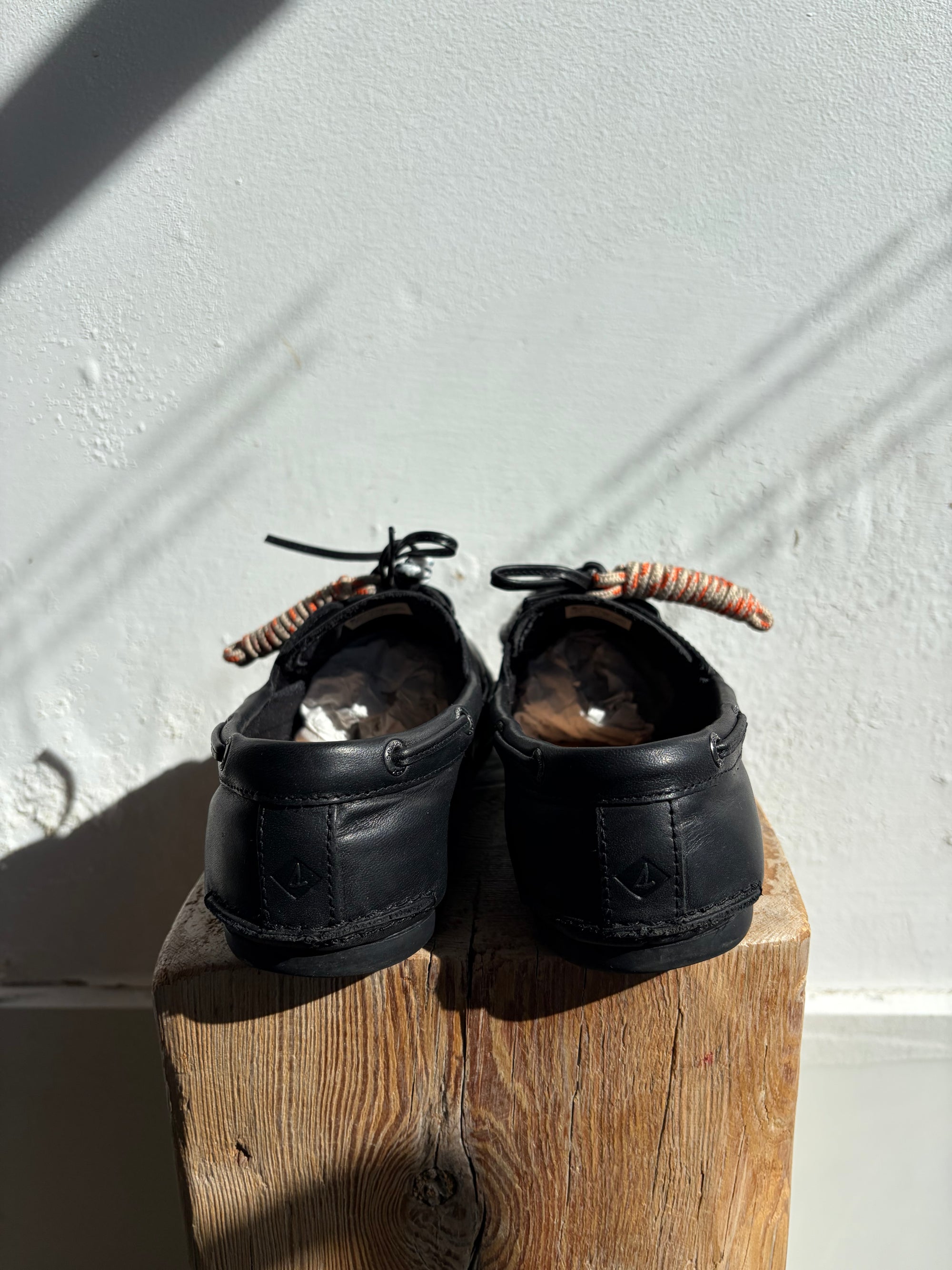 Aritzia x Sperry, AO boat shoes, Black, 6.5