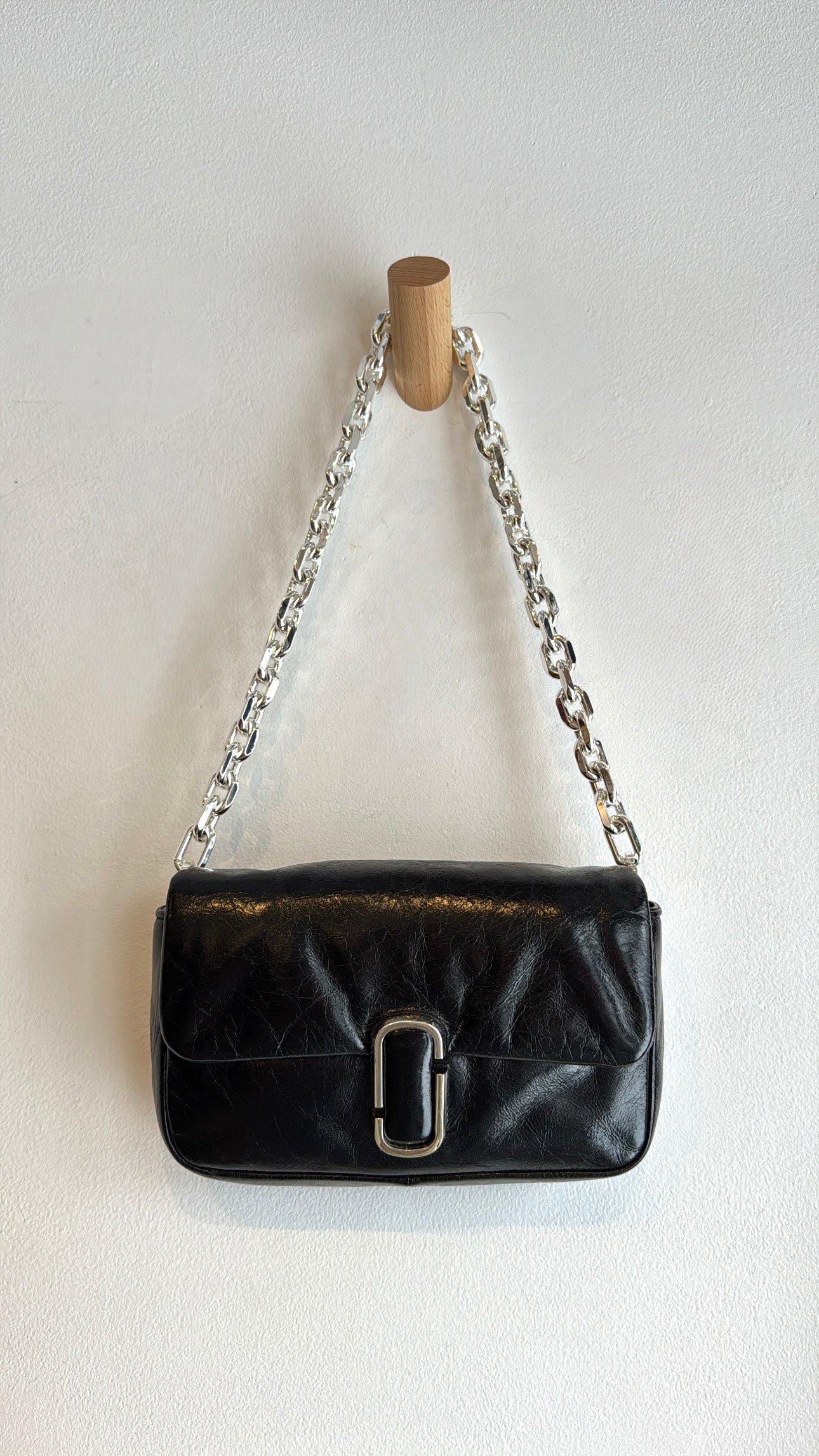 Marc Jacobs The J Marc Mini Pillow Bag, Black