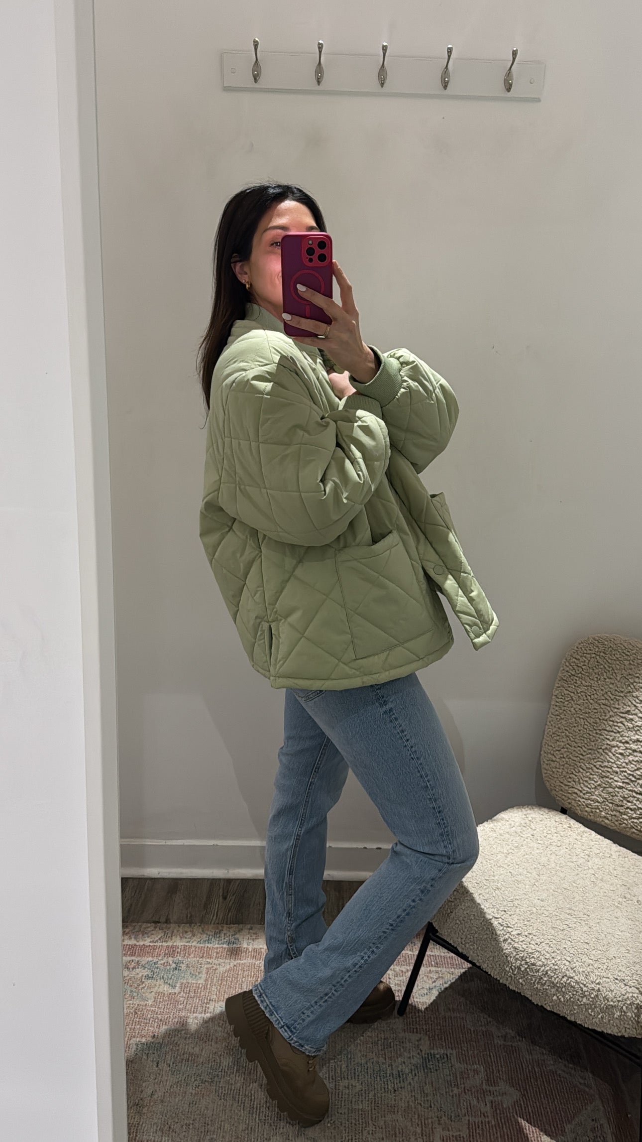 H&M quilted jacket, Green, XL