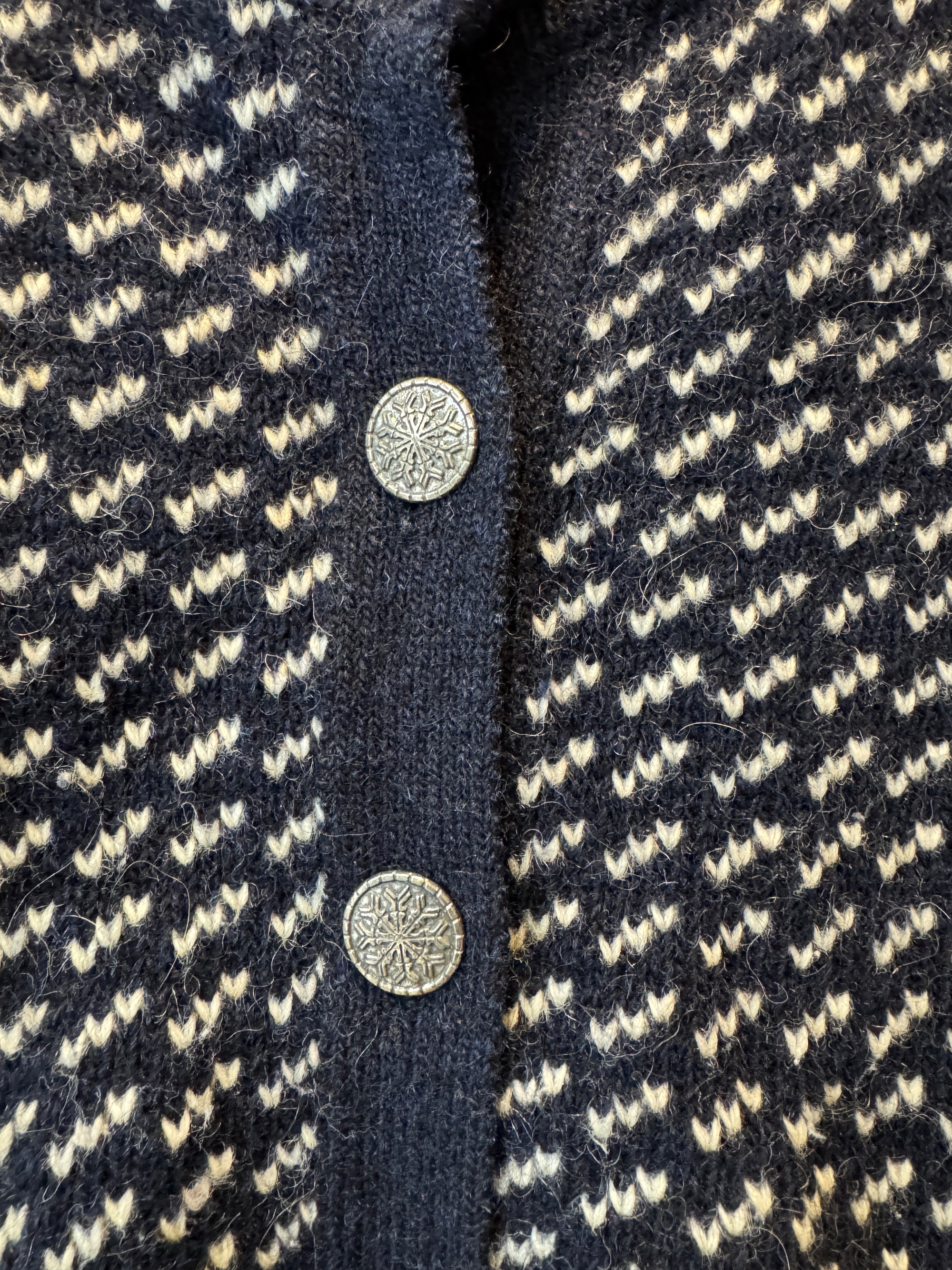 LL Bean Vintage Cardigan, Navy, X Large