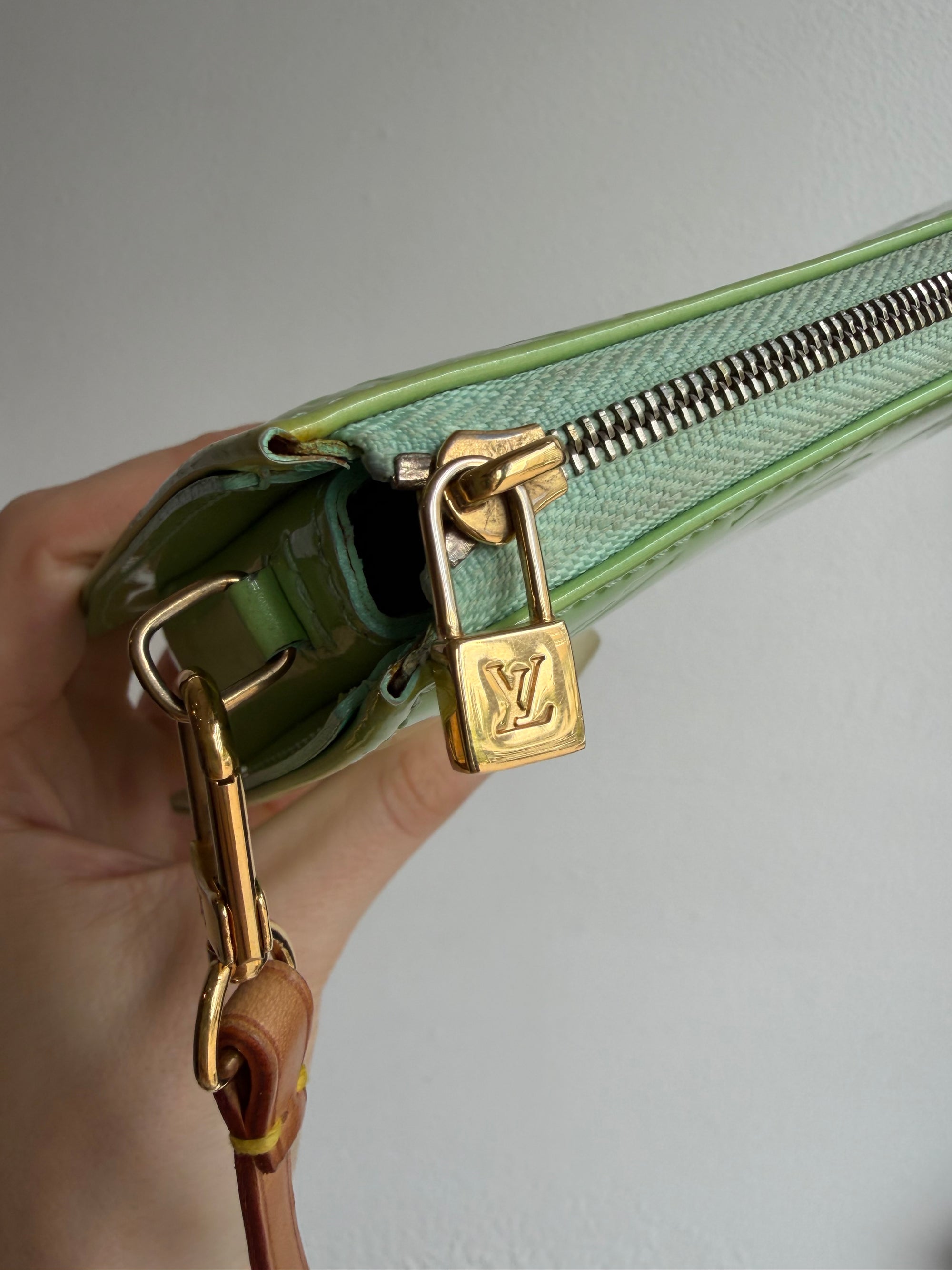 Louis Vuitton Lexington Monogram Vernis Small Handbag, Mint Green, 2004