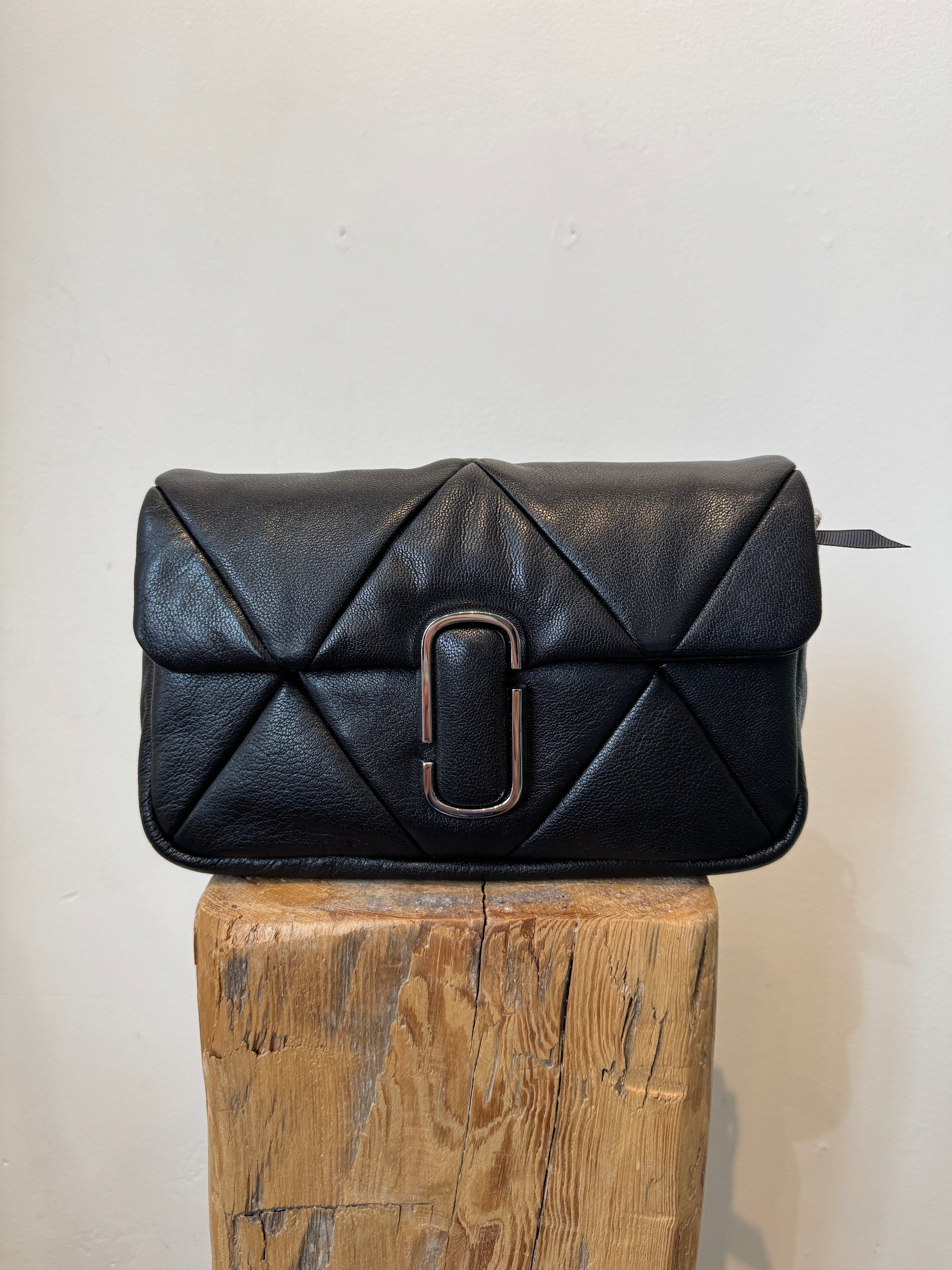 Marc Jacobs The Puffy Quilted J Shoulder Bag, Black