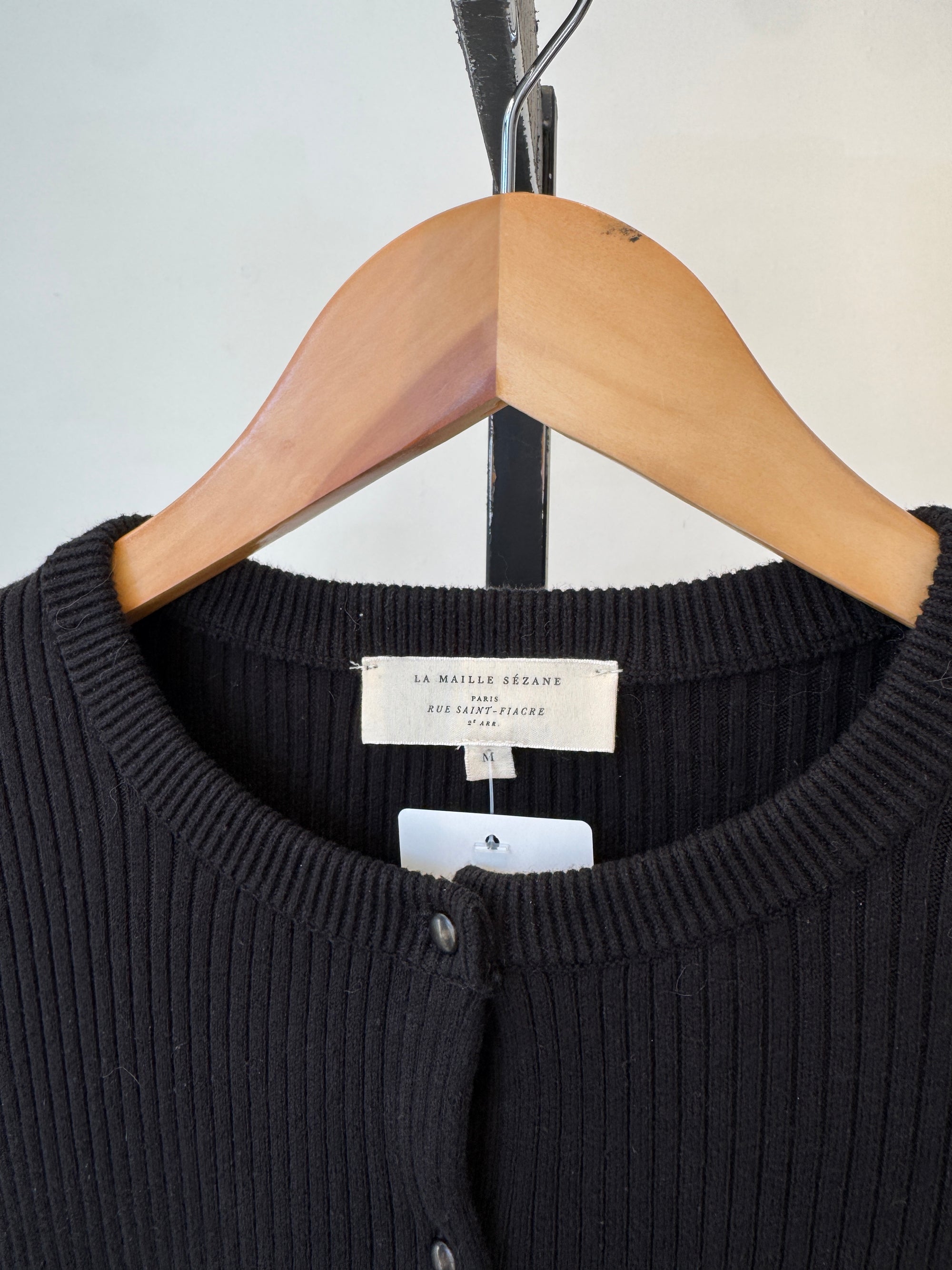 Sézane Kylie Cardigan, Black, Medium