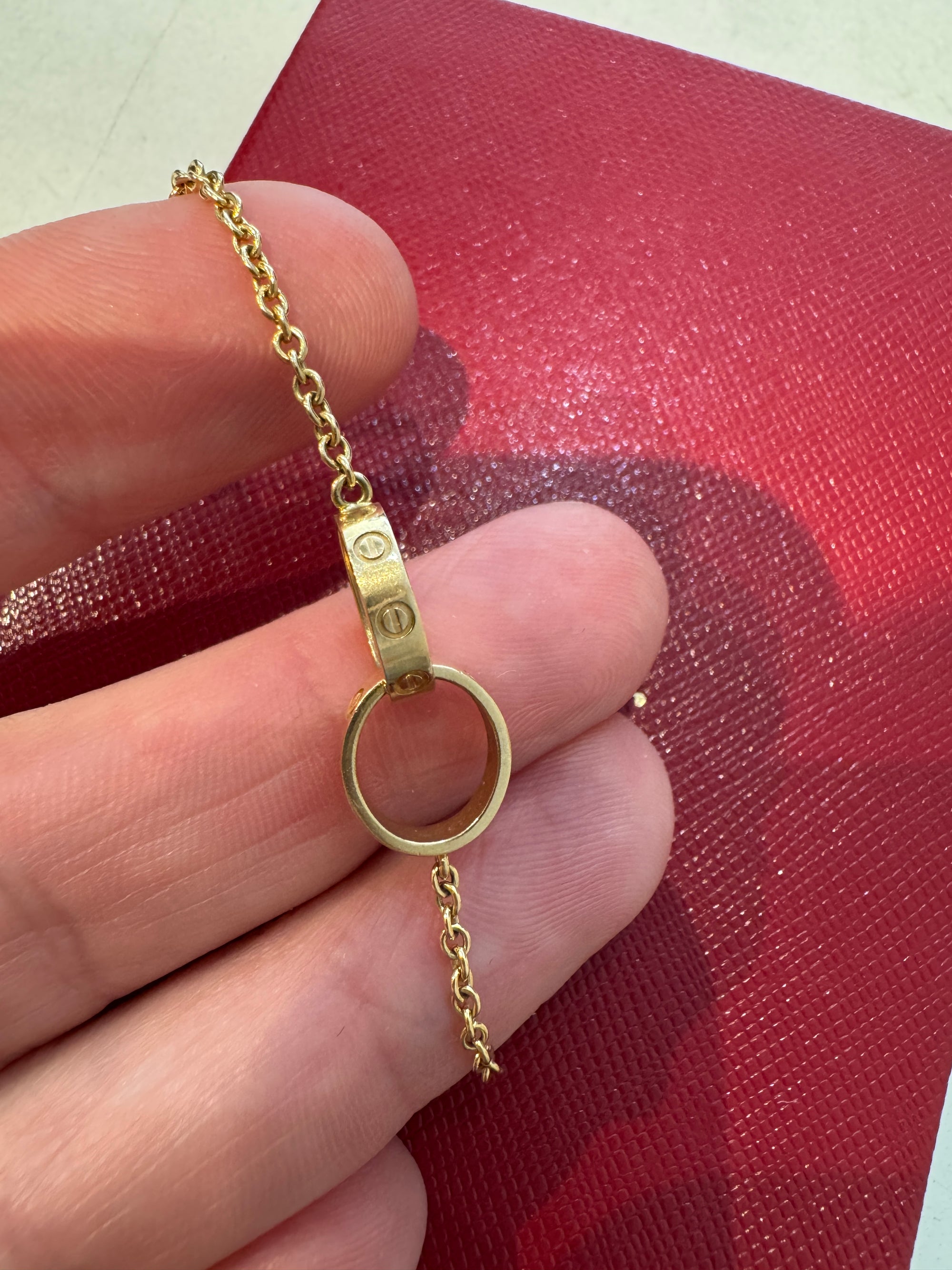 Cartier LOVE bracelet on chain, Gold