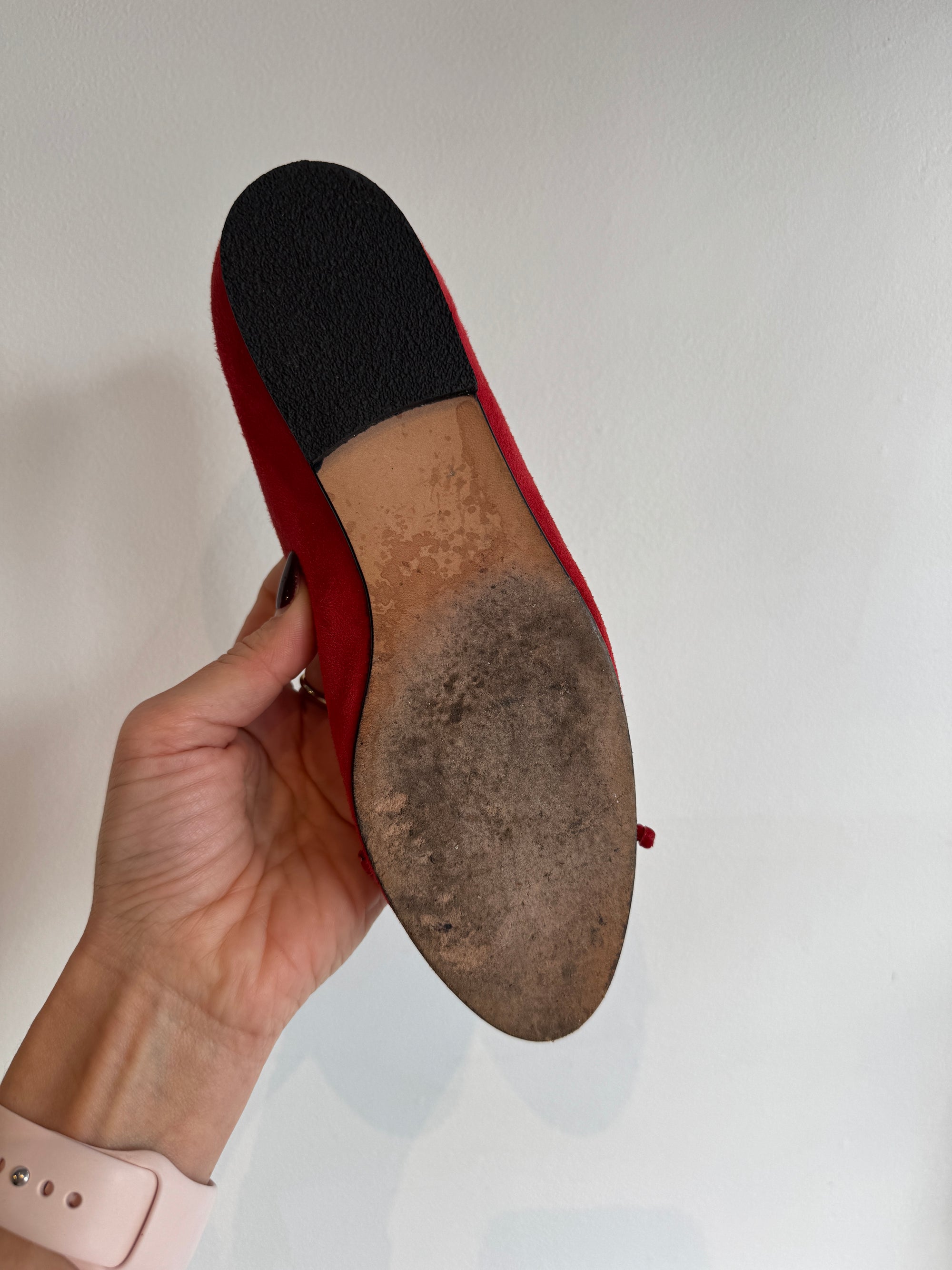 Stuart Weitzman for Neiman Marcus Vintage Ballet Flats, Red, 5.5