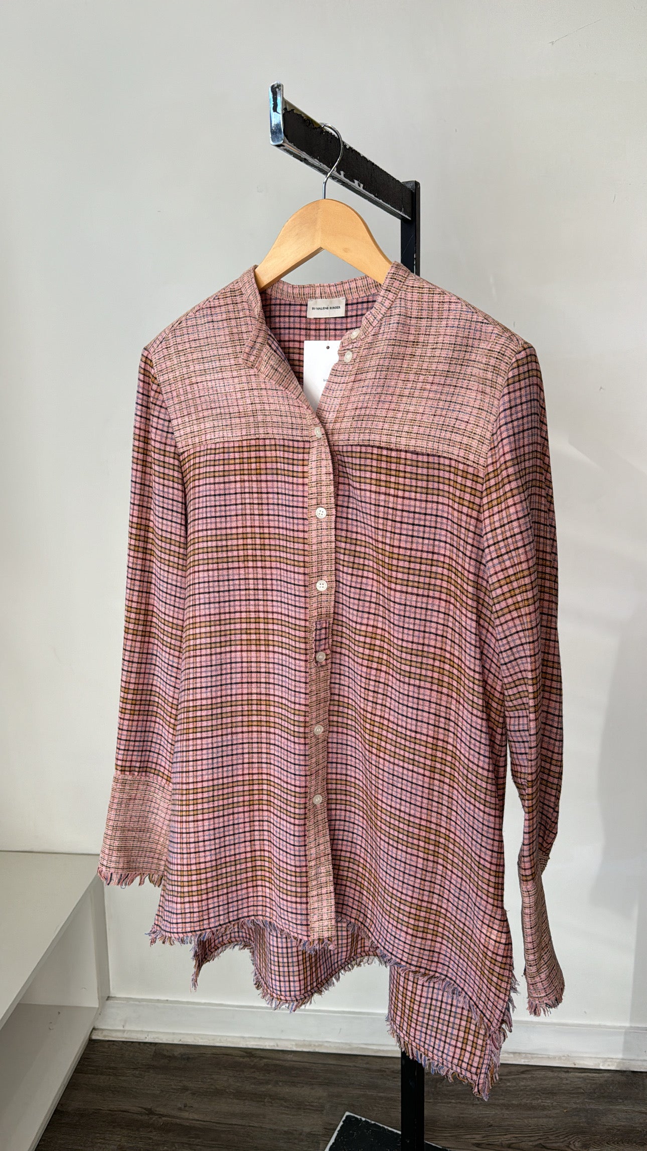 By Malene Birger Plaid Blouse Pink, 38