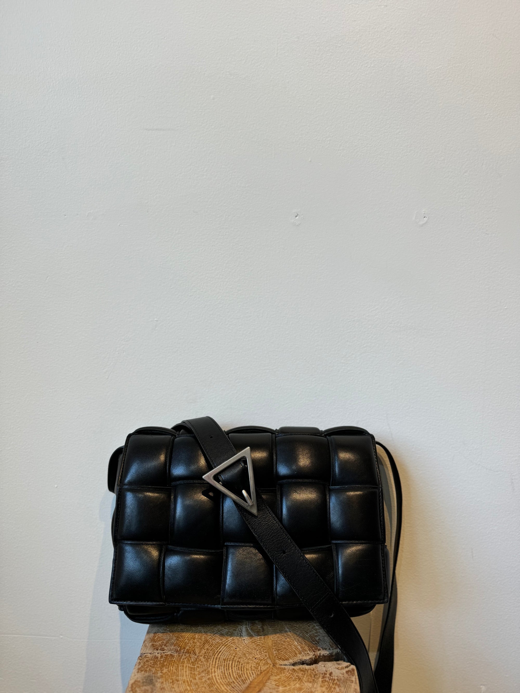 Bottega Veneta Padded Cassette Handbag Black