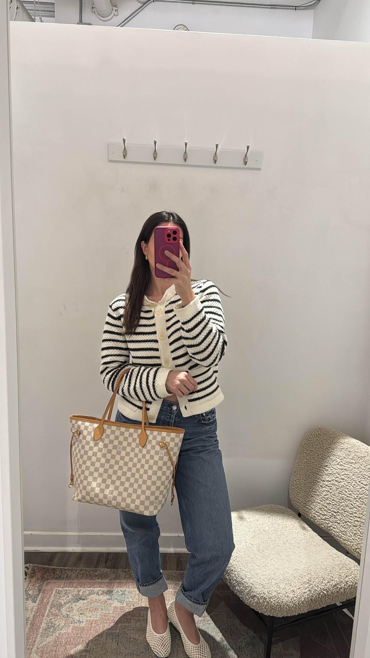 Louis Vuitton Neverfull Damier Azur, MM