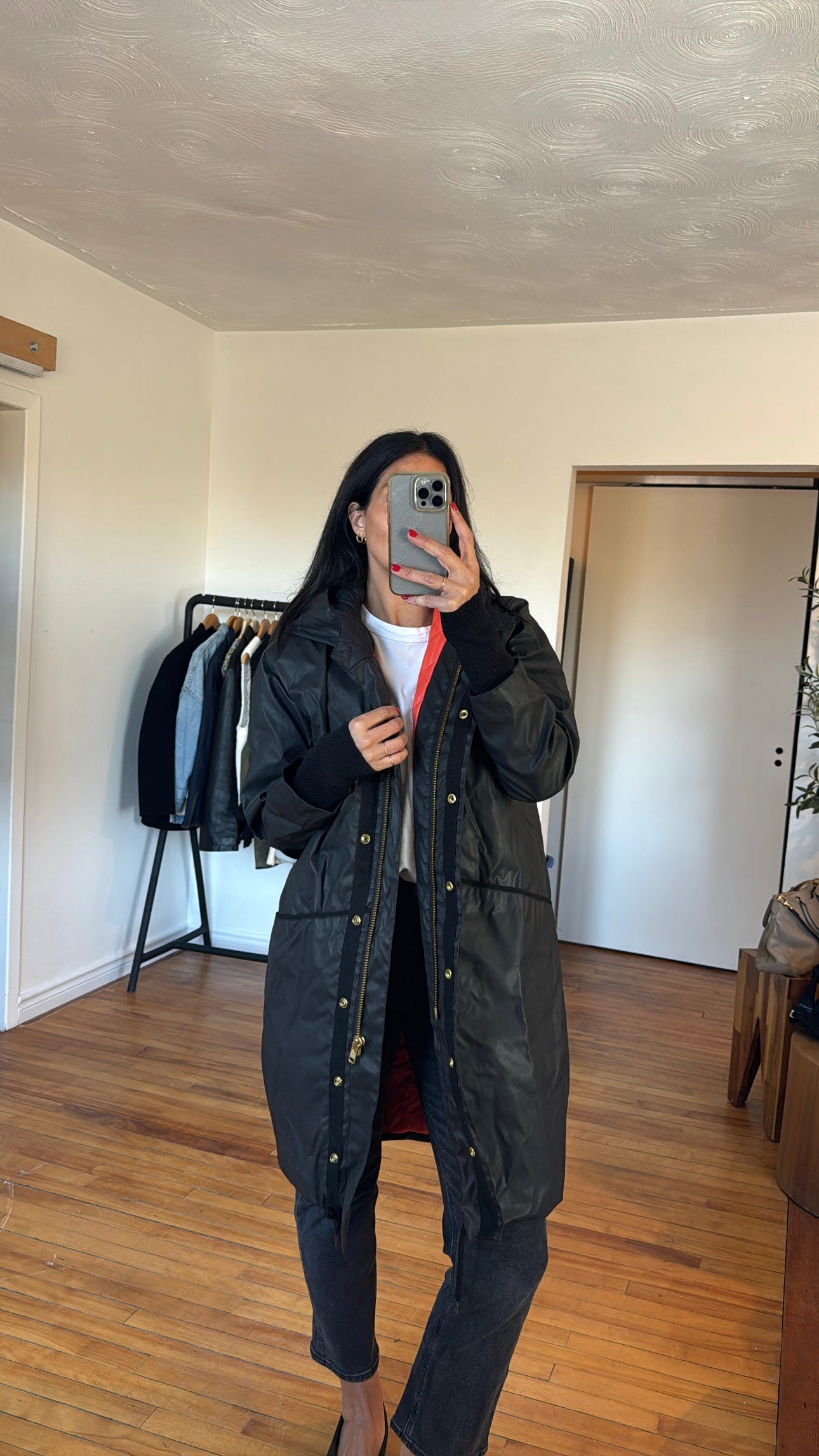 Smythe Dark and Stormy Coat, Black, Large