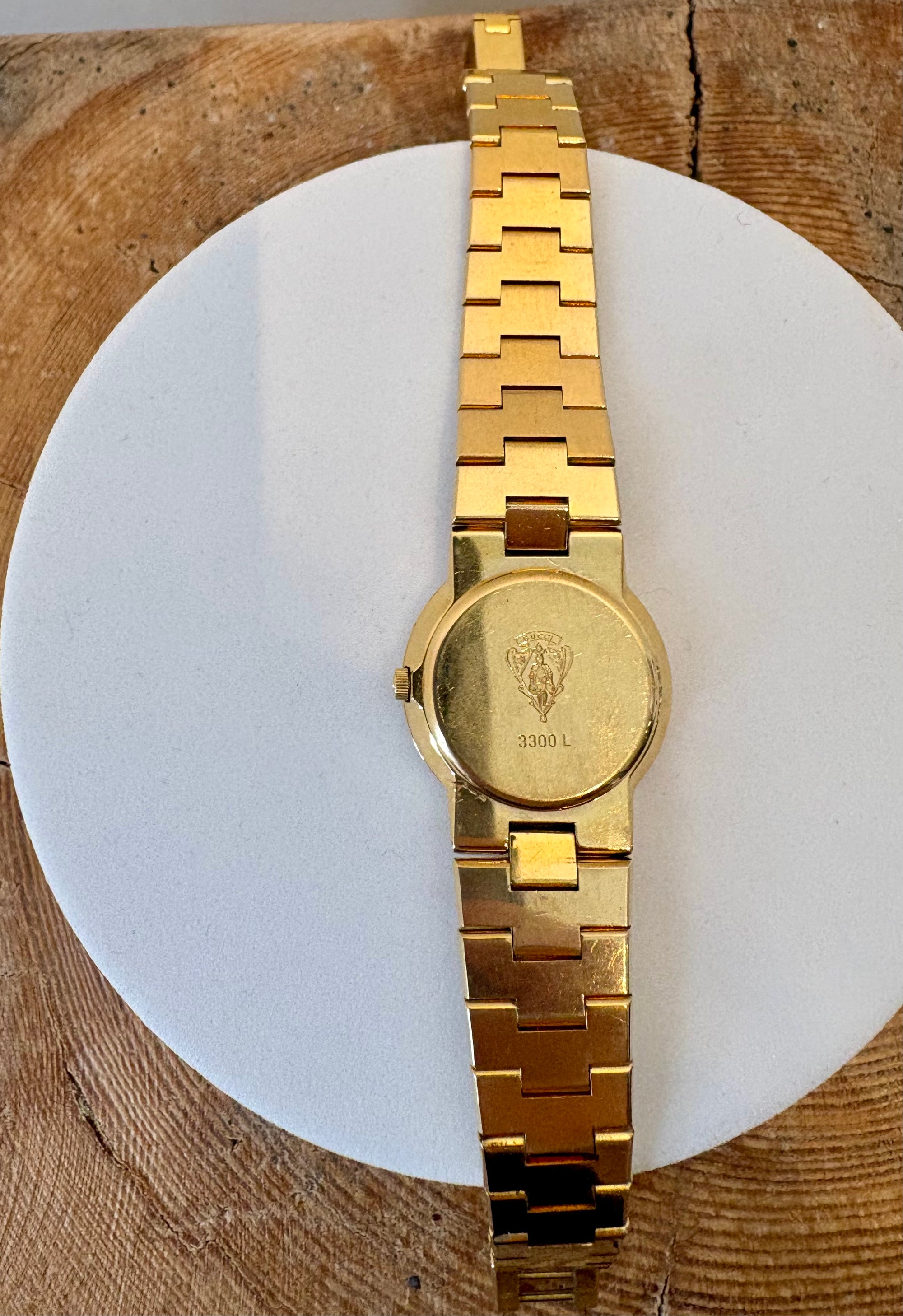 Gucci 3300 Series vintage gold watch