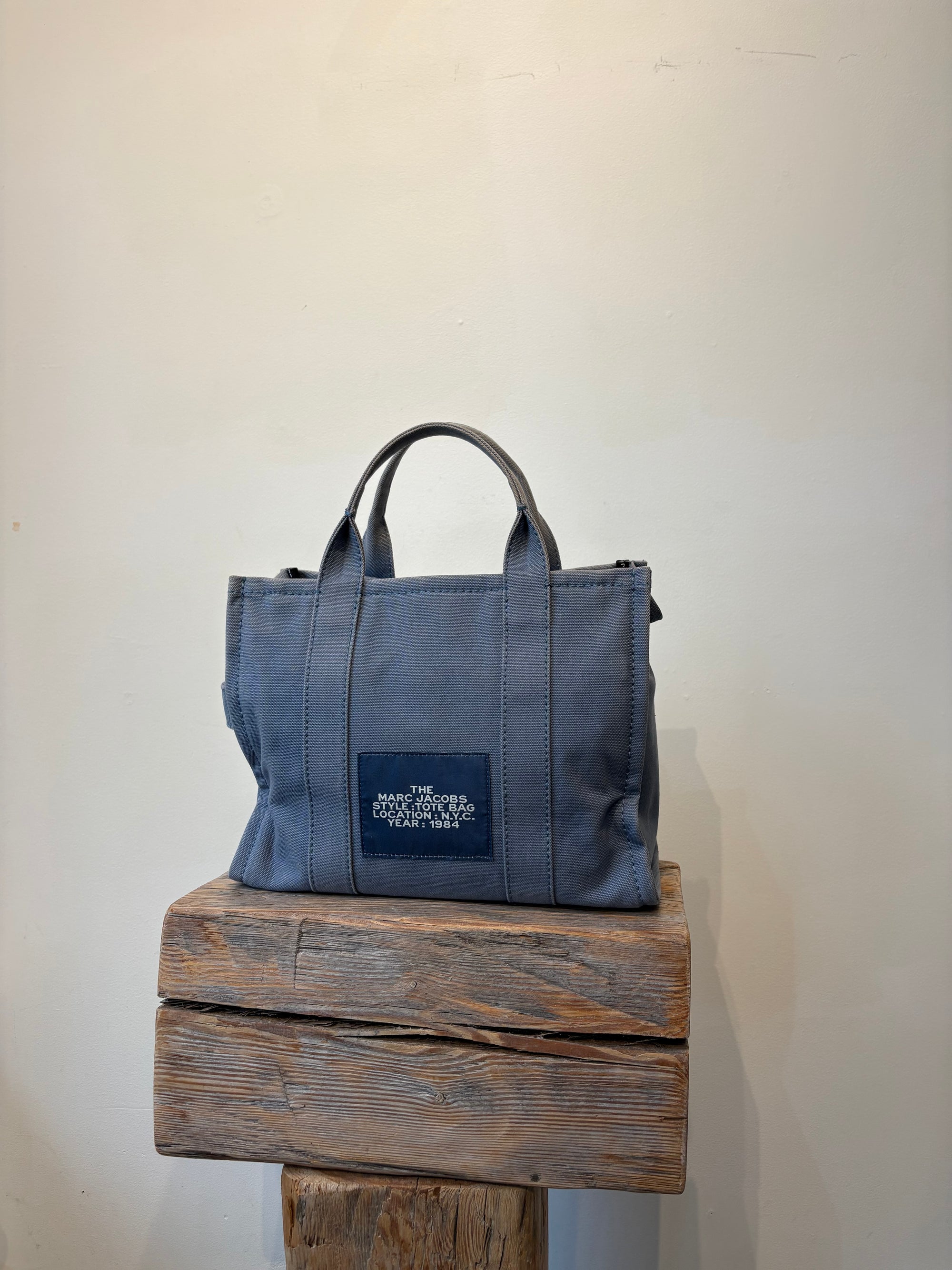 Marc Jacobs Blue Canvas Medium Tote Bag