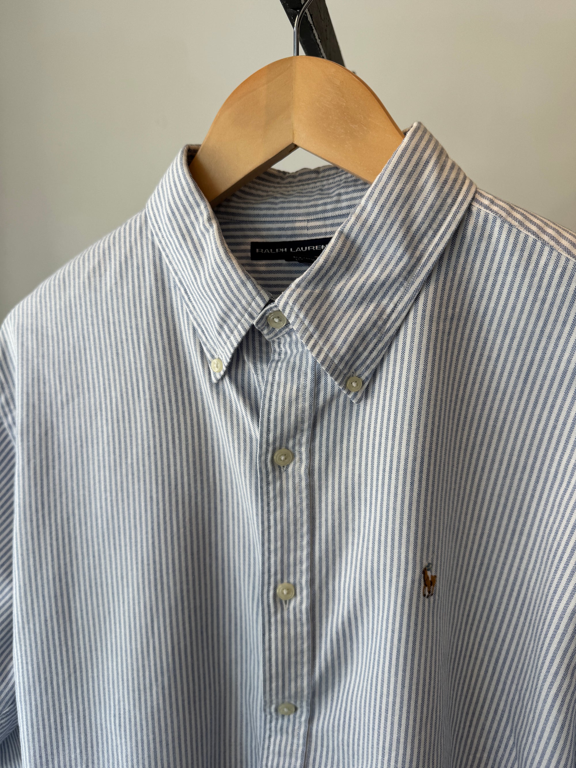 Ralph Lauren Sport Vintage striped oxford shirt, White and Blue, 14