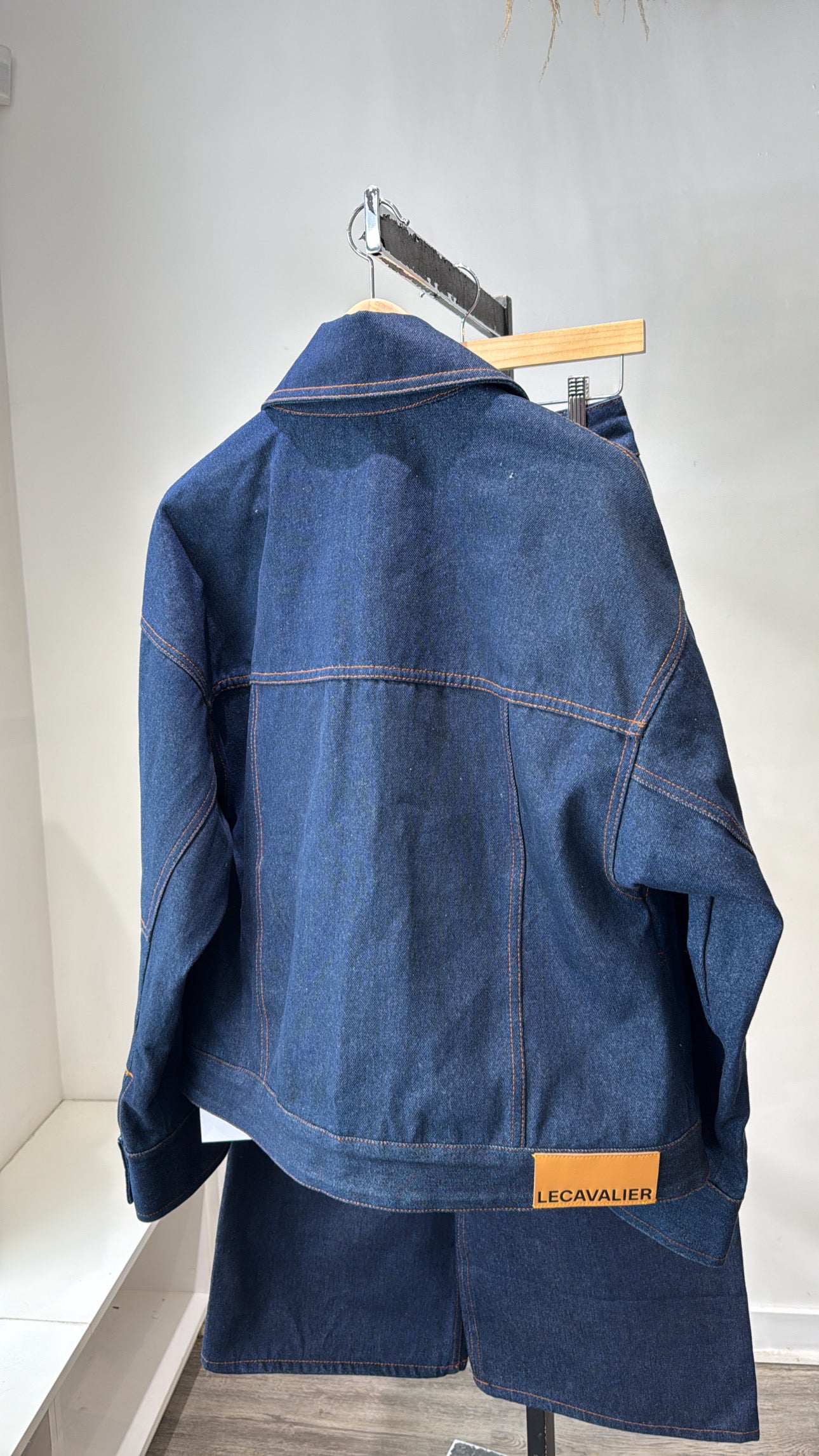 LeCavalier oversized denim jacket, Blue, Medium