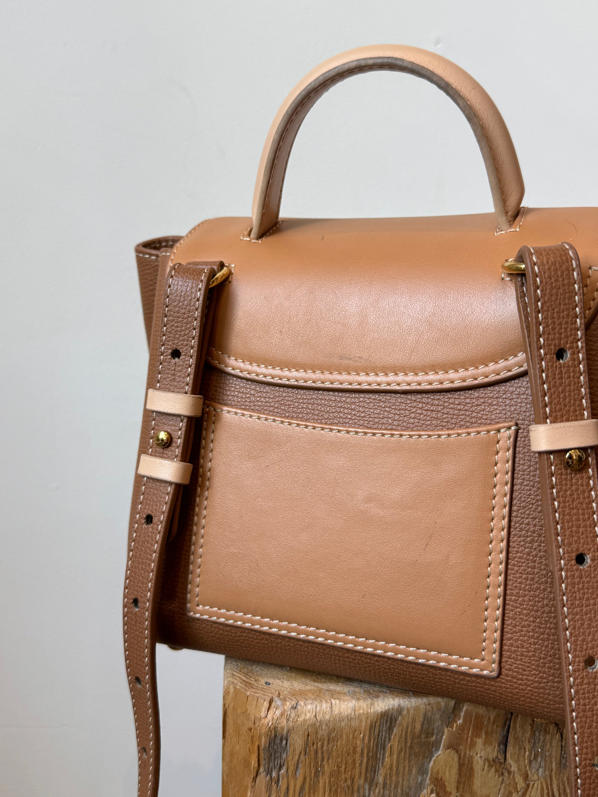 Polène Numero Un Nano Handbag, Camel