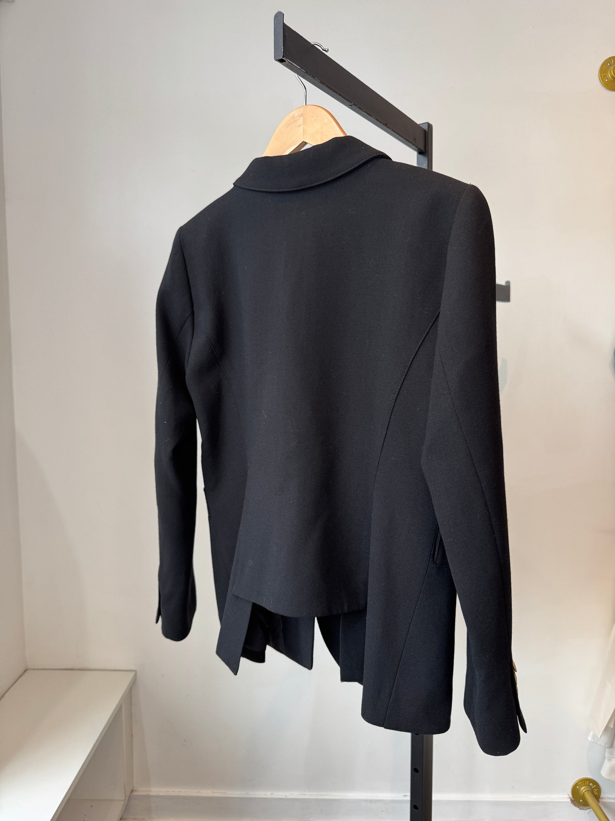 Smythe Dutchess blazer with gold buttons, Black, 12