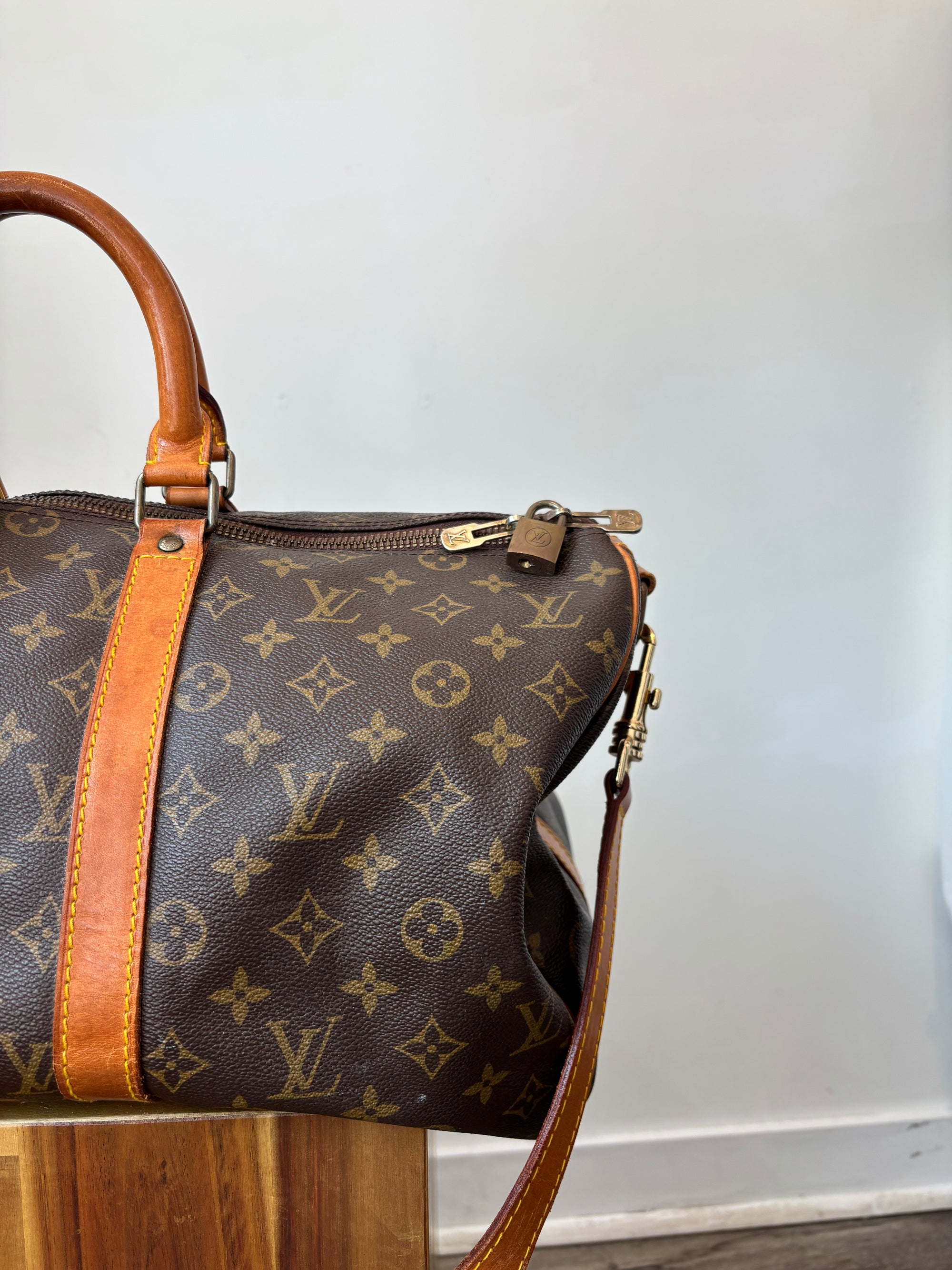 Louis Vuitton Brown Monogram Vintage Keepall 45