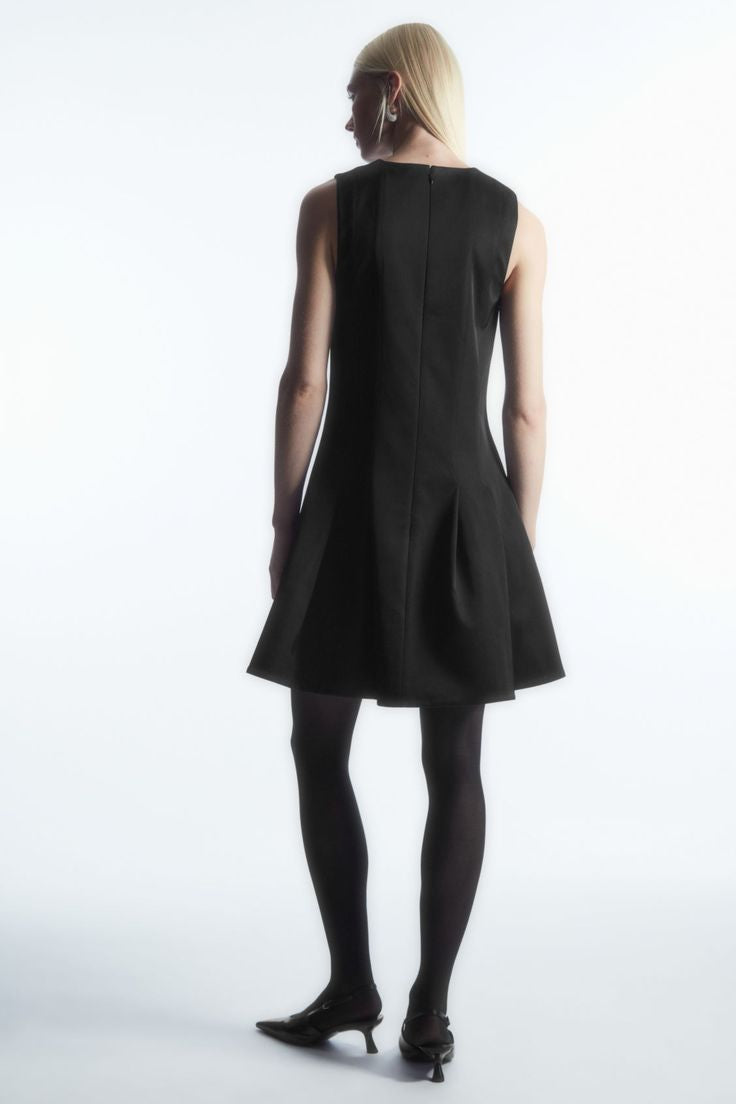 COS Sleeveless Pleated Mini Dress, Black, 8 - The Recollective COS Sleeveless Pleated Mini Dress, Black, 8 - The Recollective
