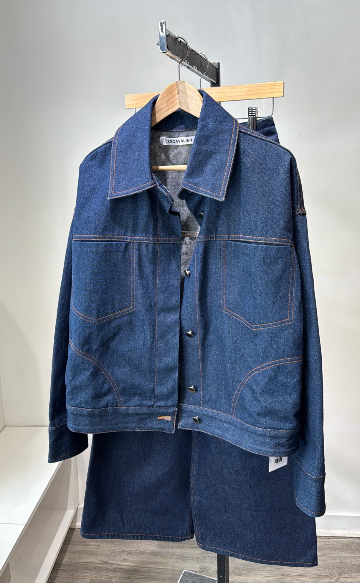 LeCavalier oversized denim jacket, Blue, Medium